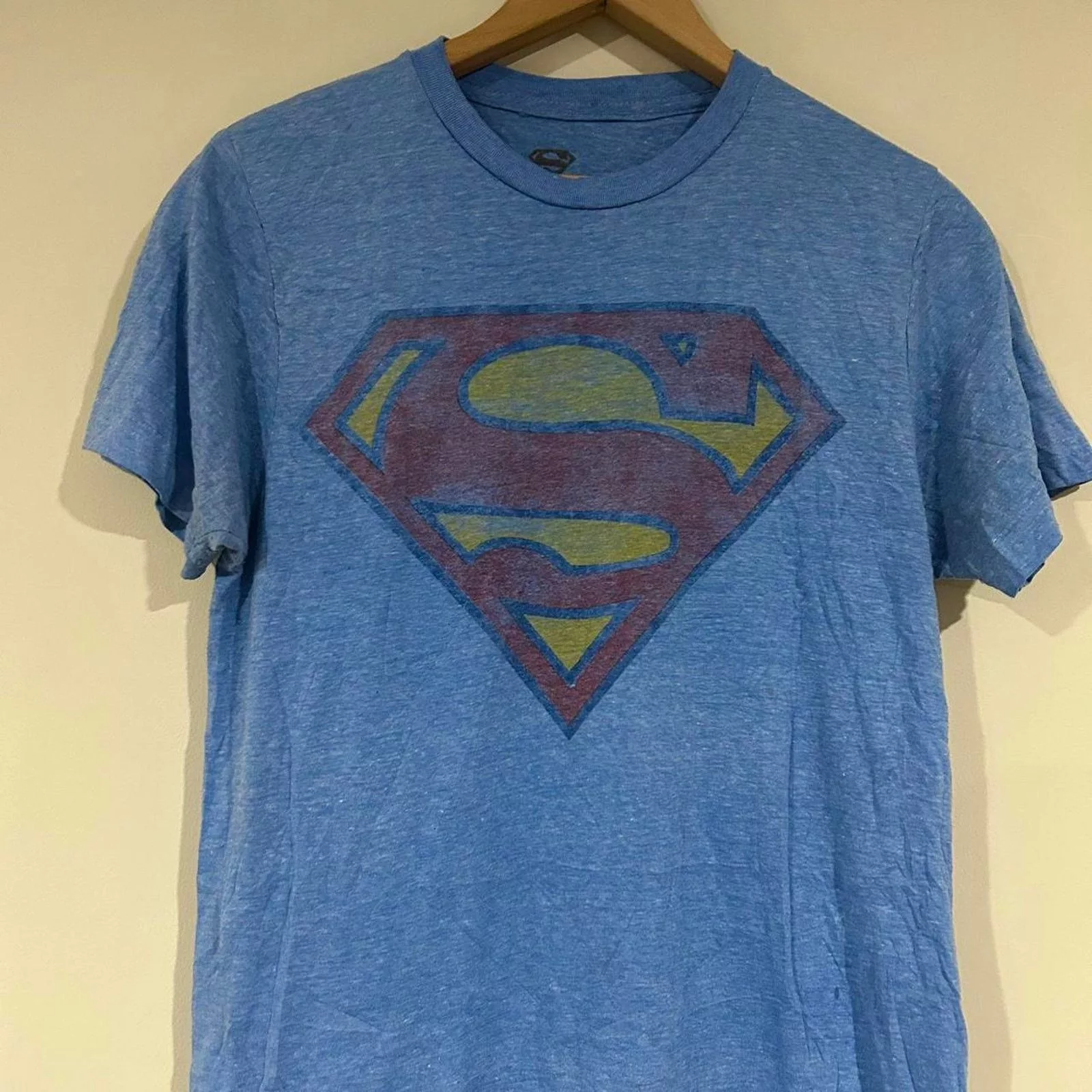 DC Comics Short Sleeve T Shirts DC Comics Superman Tee Shirt Blue