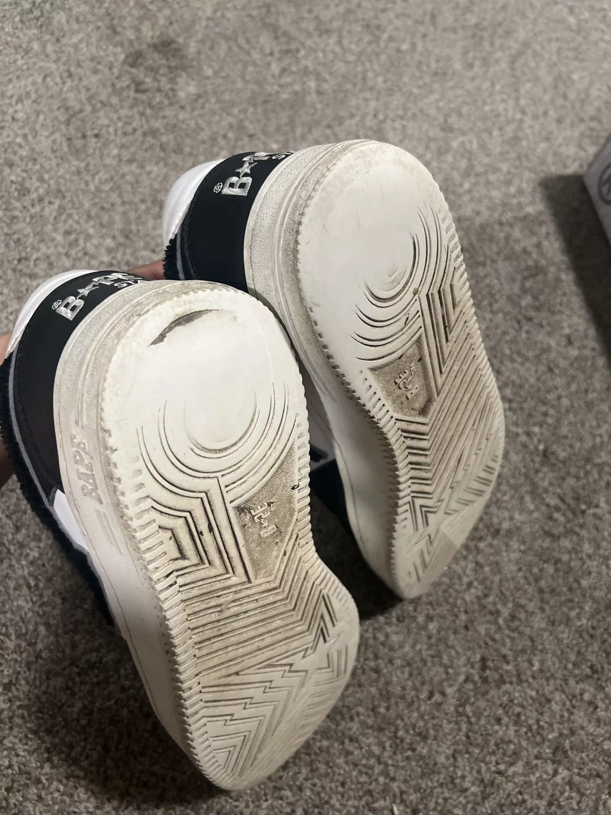 Bape Low Top Sneakers Bapesta Patched Black