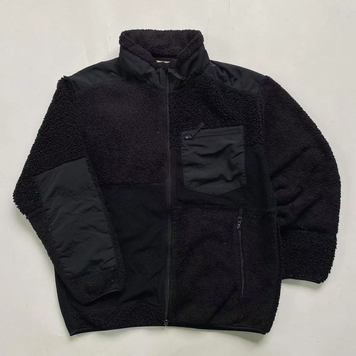 Engineered Garments Sweatshirts Hoodies Engineered Garments × Uniqlo Engineered Garments x Uniqlo Black Patchwork Fleece Tech