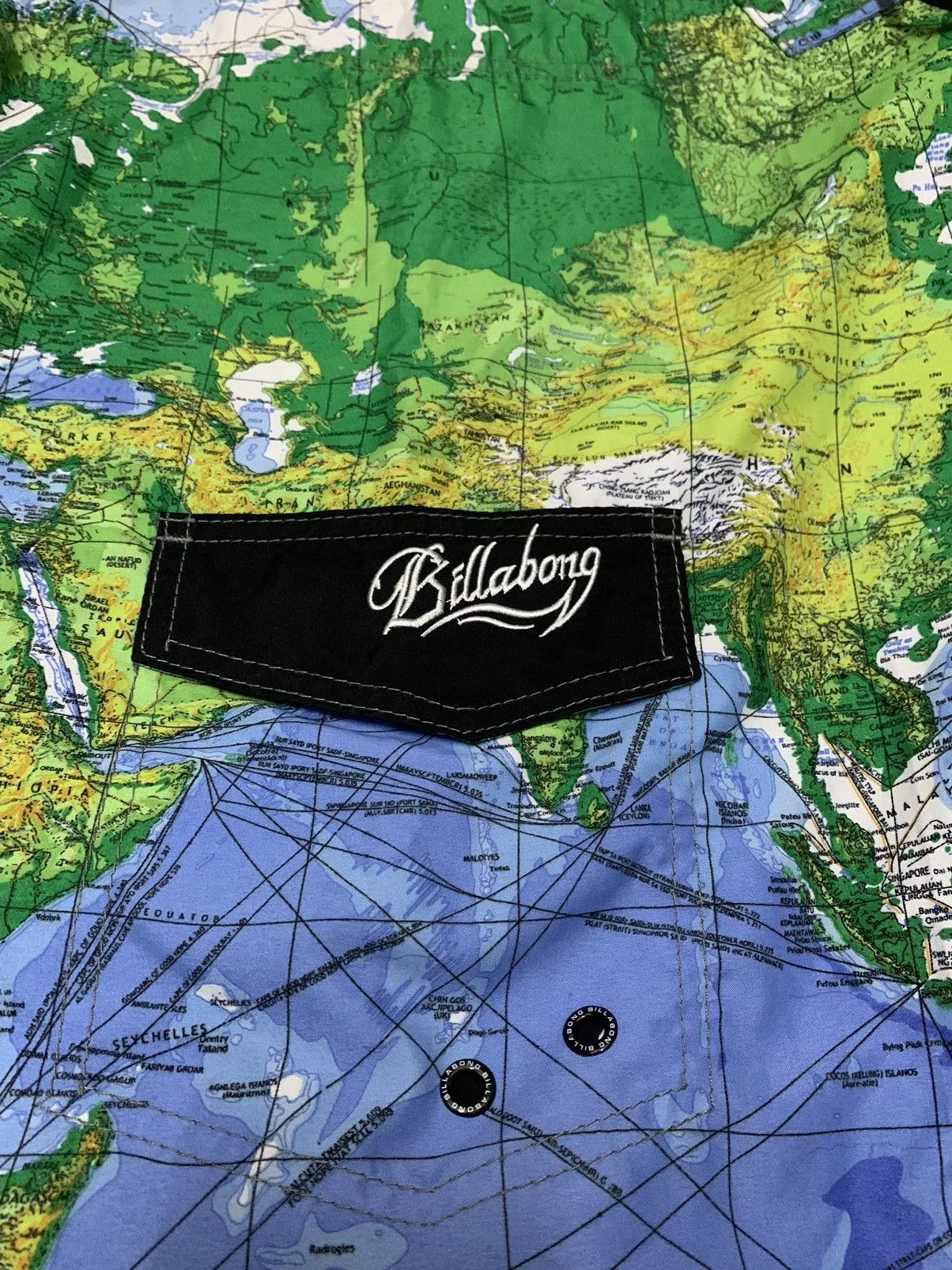 Billabong Shorts Billabong World Maps Beach Pants Multi