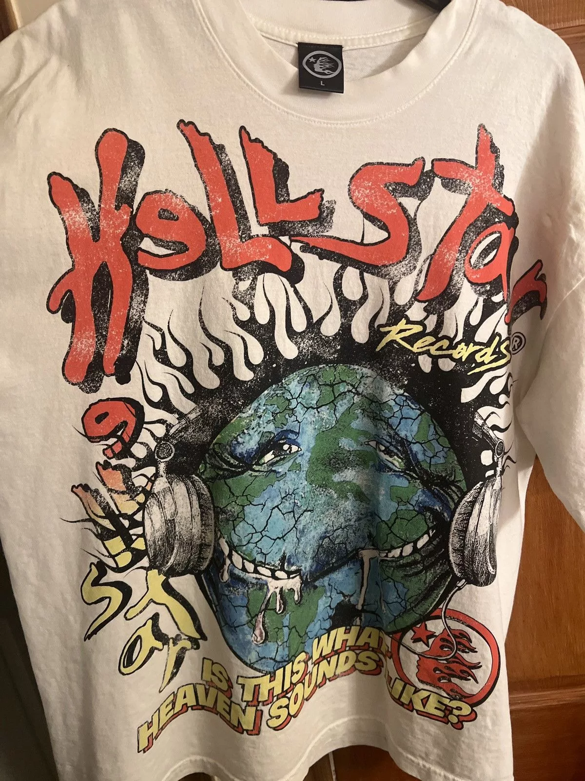 HELLSTAR Short Sleeve T Shirts Hellstar heaven on earth Tee White