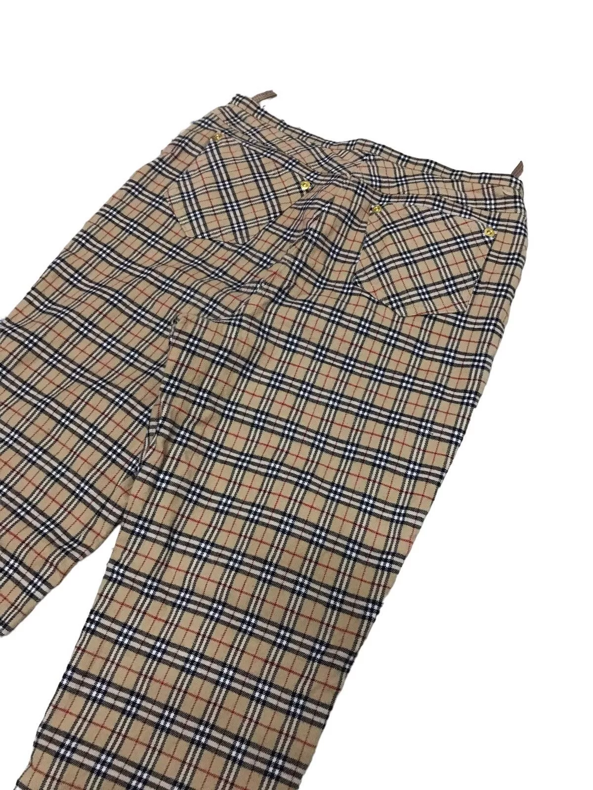 Burberry Casual Pants Vintage Burberry Nova Check Flared Pants Multi