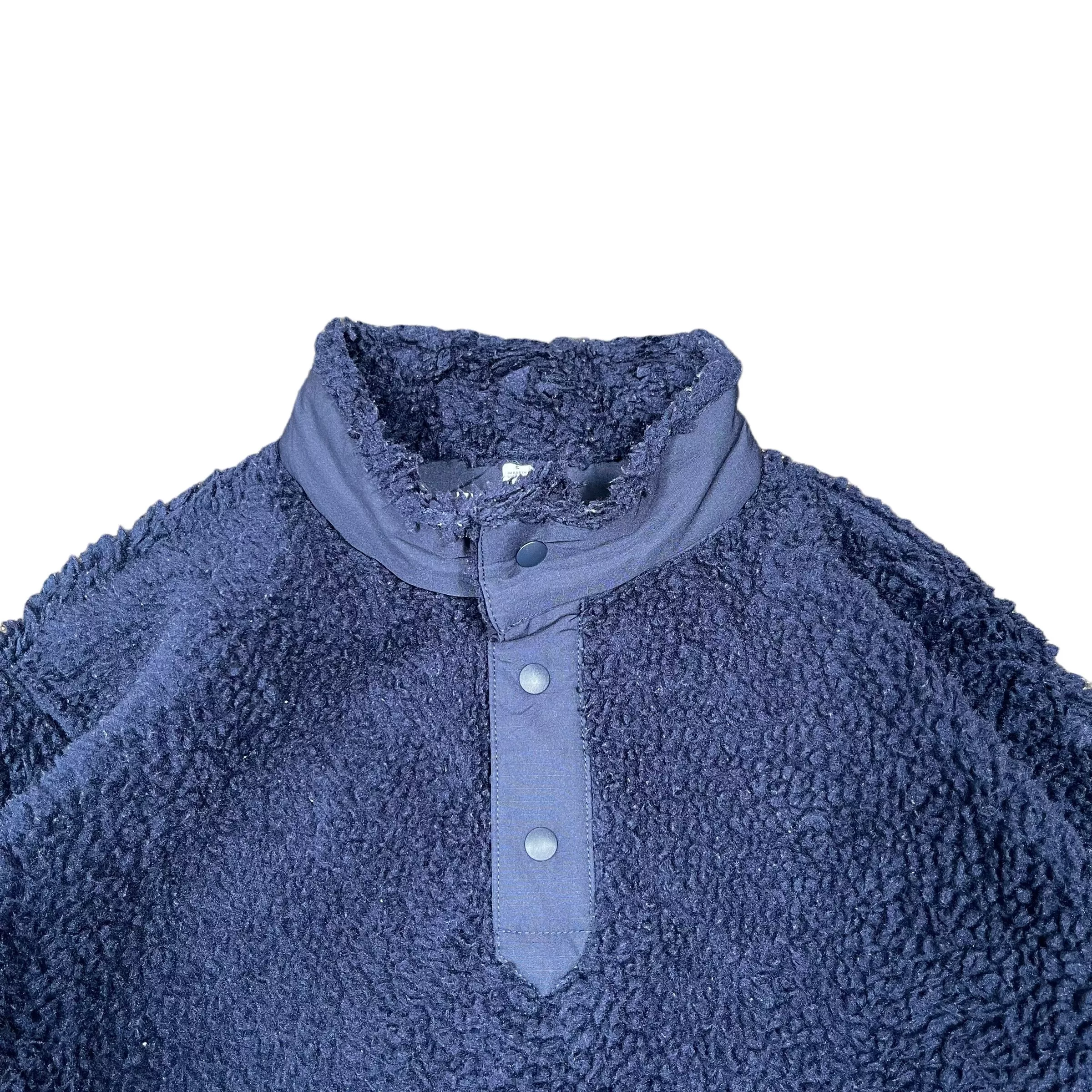 White Mountaineering Light Jackets White Mountaineering Sherpa Fleece Deep Pile Sweater Blue