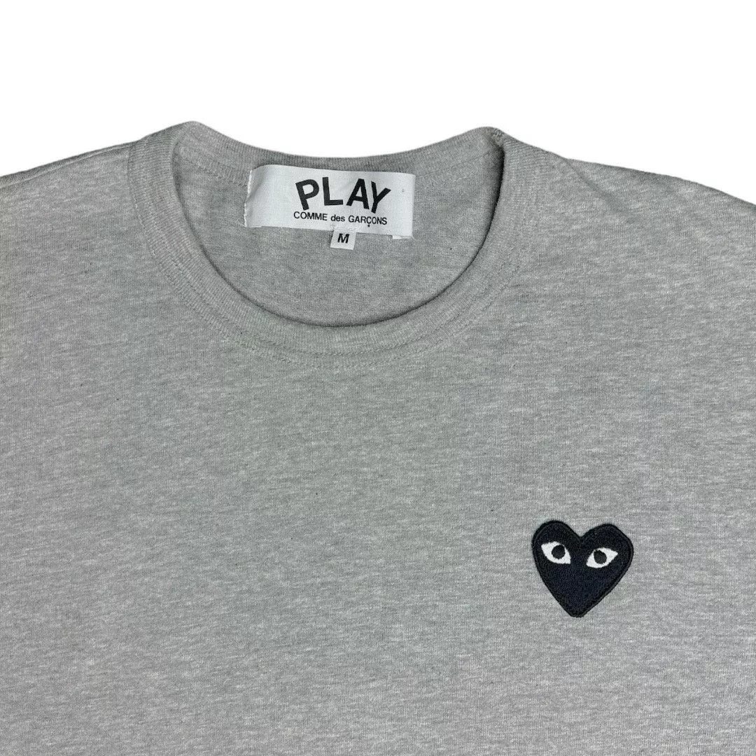 Comme des Garcons PLAY Short Sleeve T Shirts Comme des Garcons PLAY CDG Comme des Garçons Play Heart Long Sleeve Tee Gray