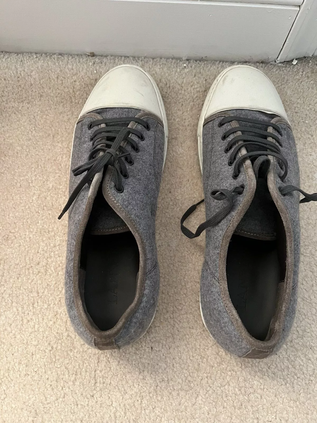 Lanvin Low Top Sneakers Grey Flannel Lanvin Classic Gray