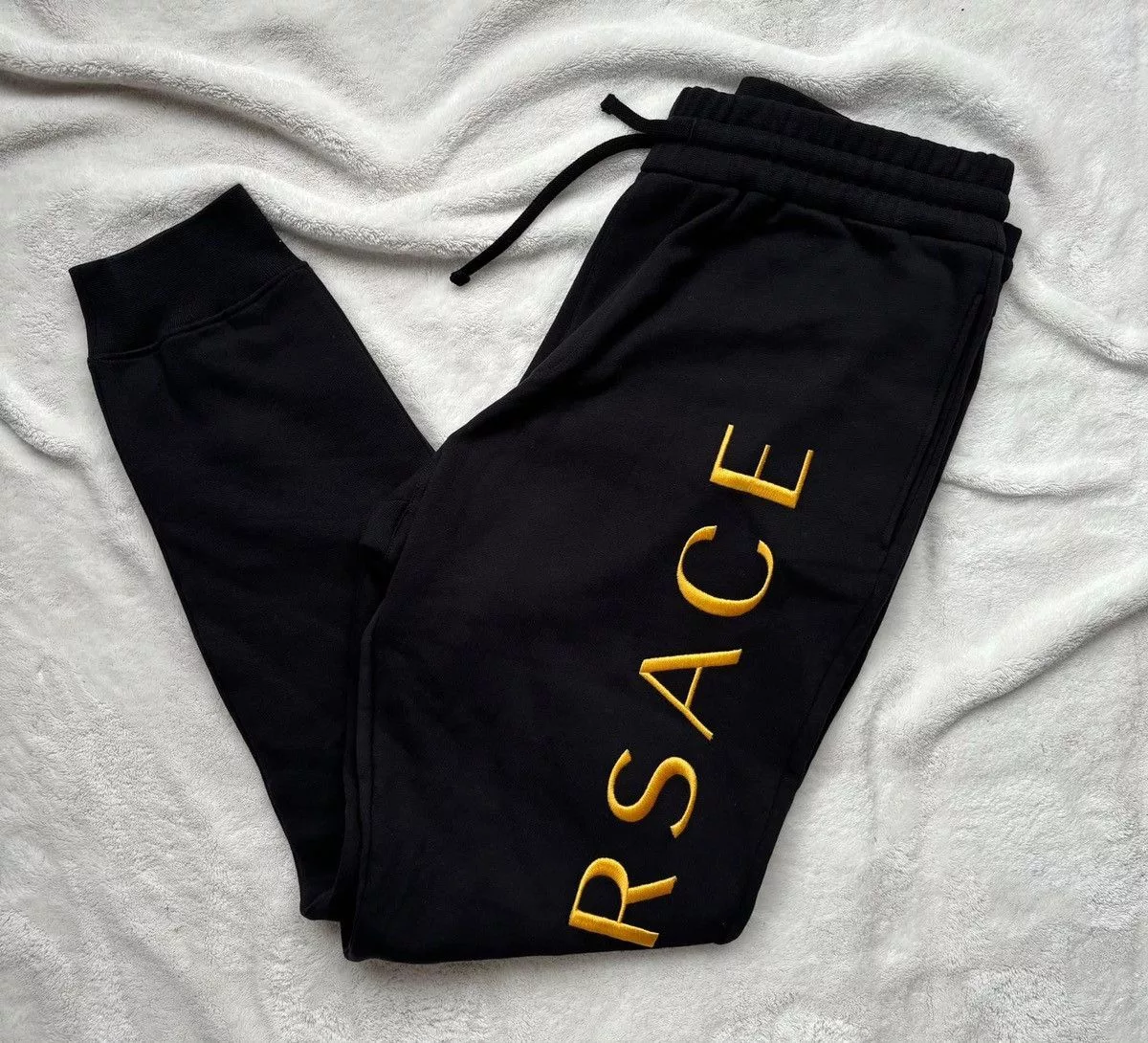 Versace Sweatpants Joggers Versace Black/Gold Spell out Sweatpants