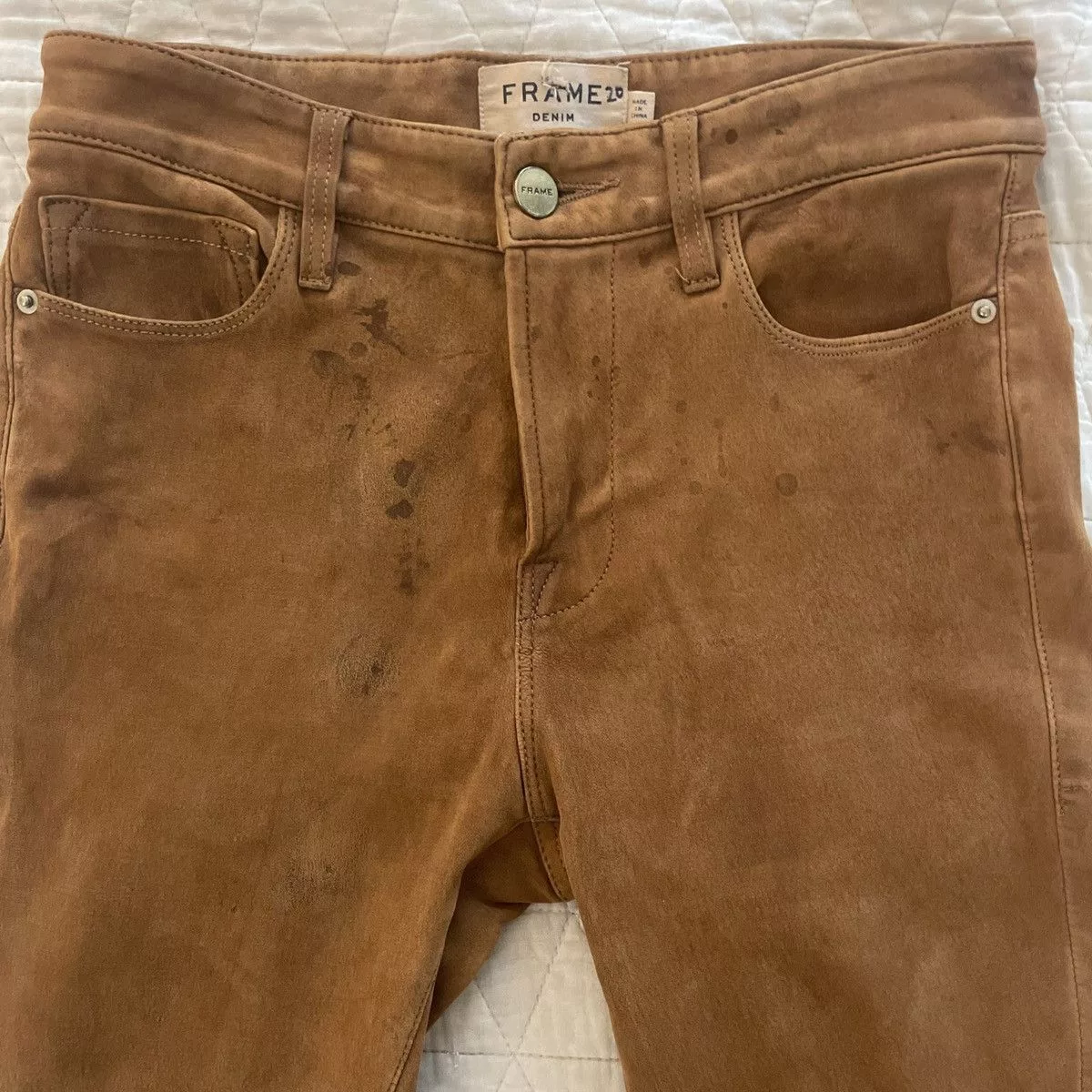Frame Jeans Frame Le High Skinny Leather Jean Brown