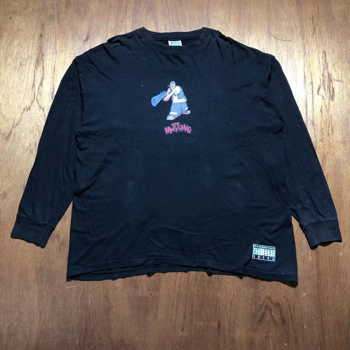 Rap Tees Long Sleeve T Shirts Rap Tees Rap Tee “MusTang” Black