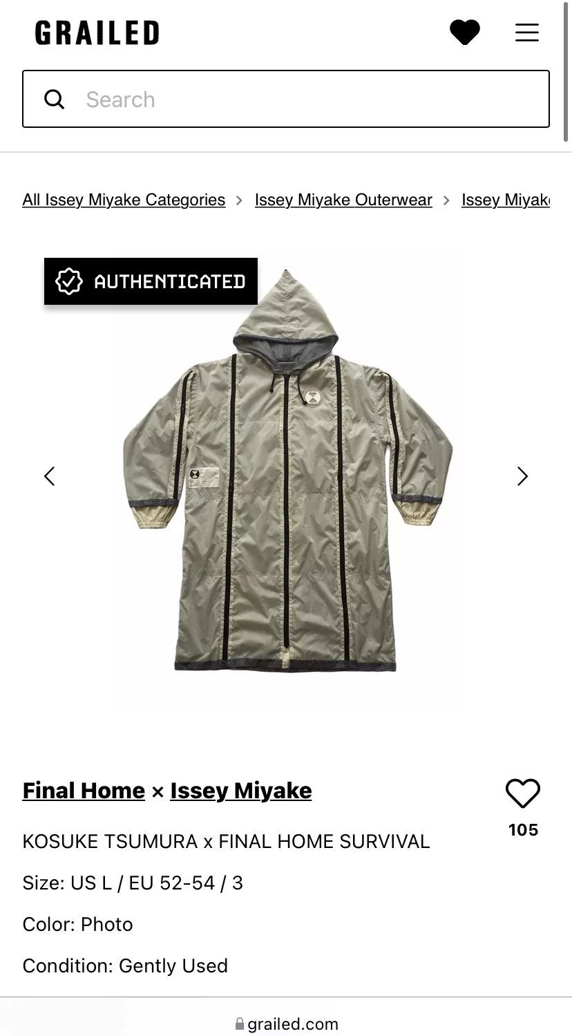 Final Home Parkas Final Home × Issey Miyake KOSUKE TSUMURA x FINAL HOME SURVIVAL Multi