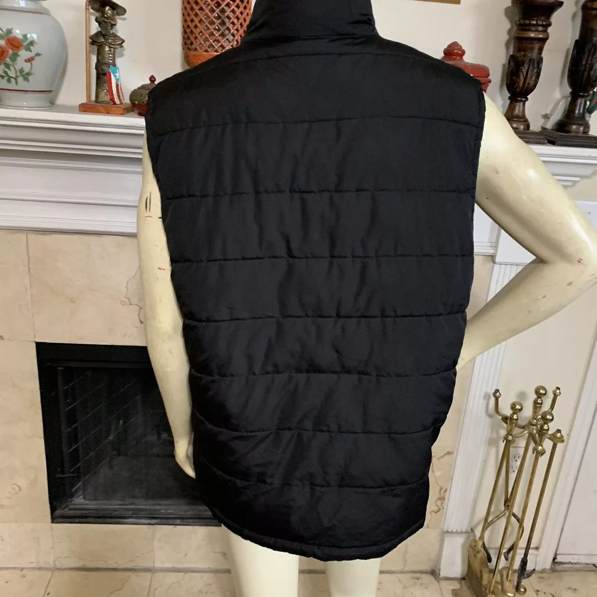 Gap Vests Gap Puffy Zippered vest Black