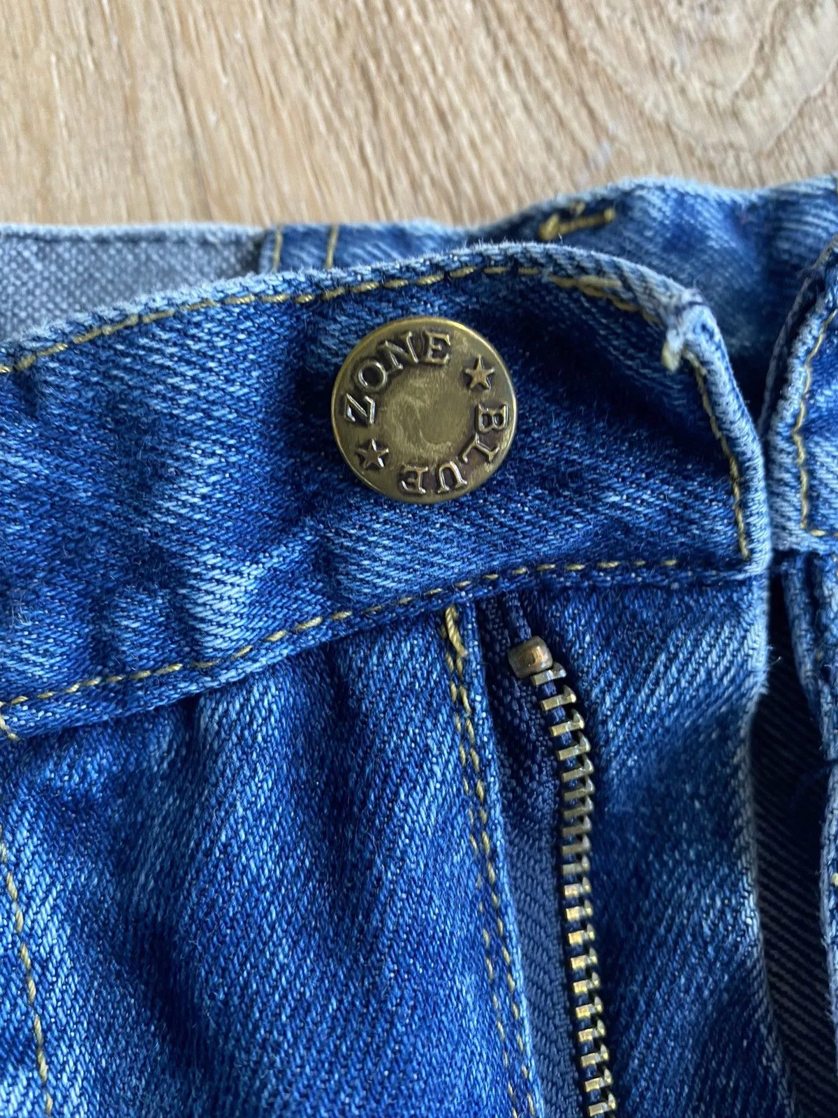 Blue zone vintage denim jeans Red