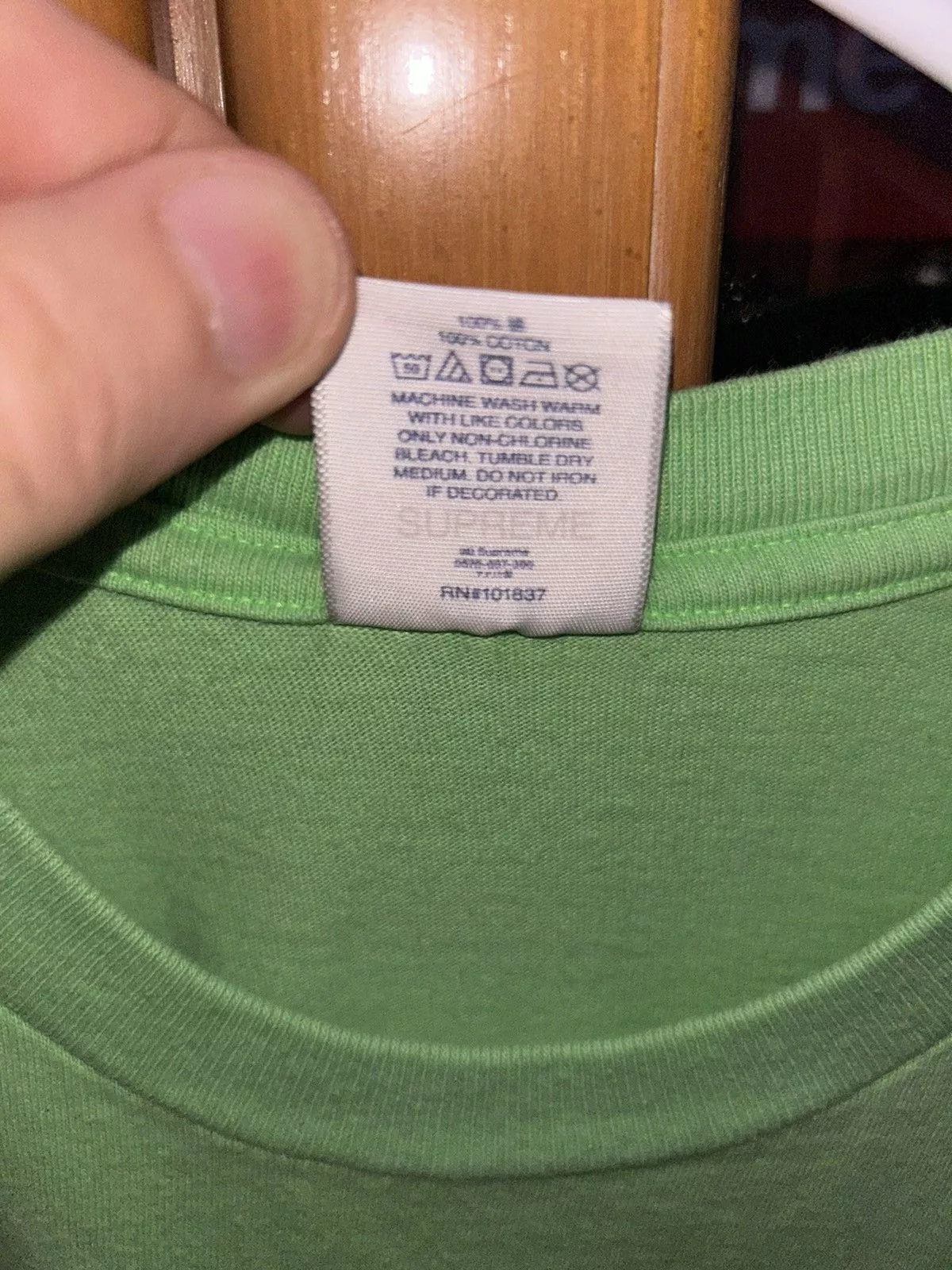 Supreme Short Sleeve T Shirts Supreme All Over Tee Lime Green SS22 size Large