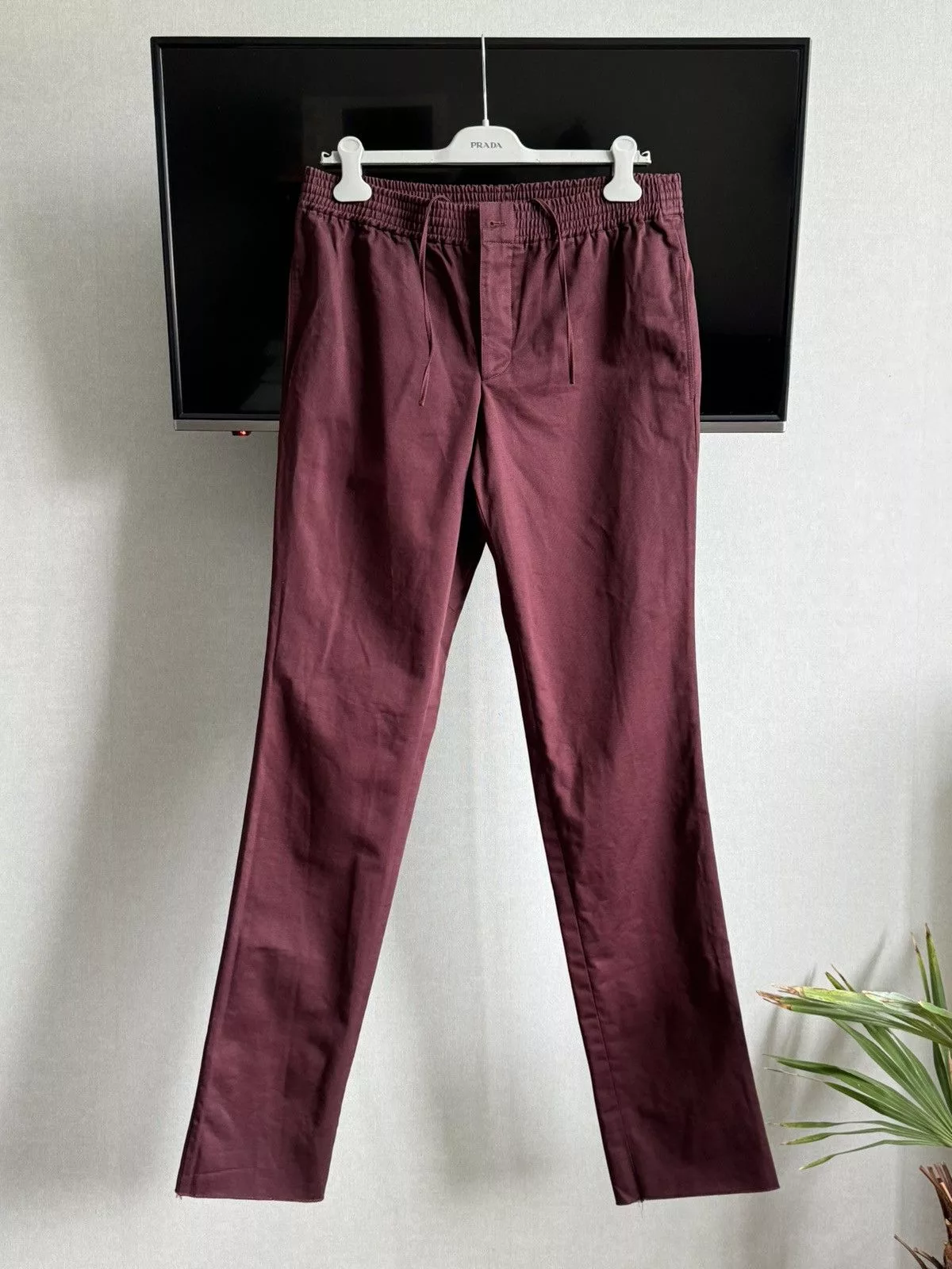 Hermes casual pants Red
