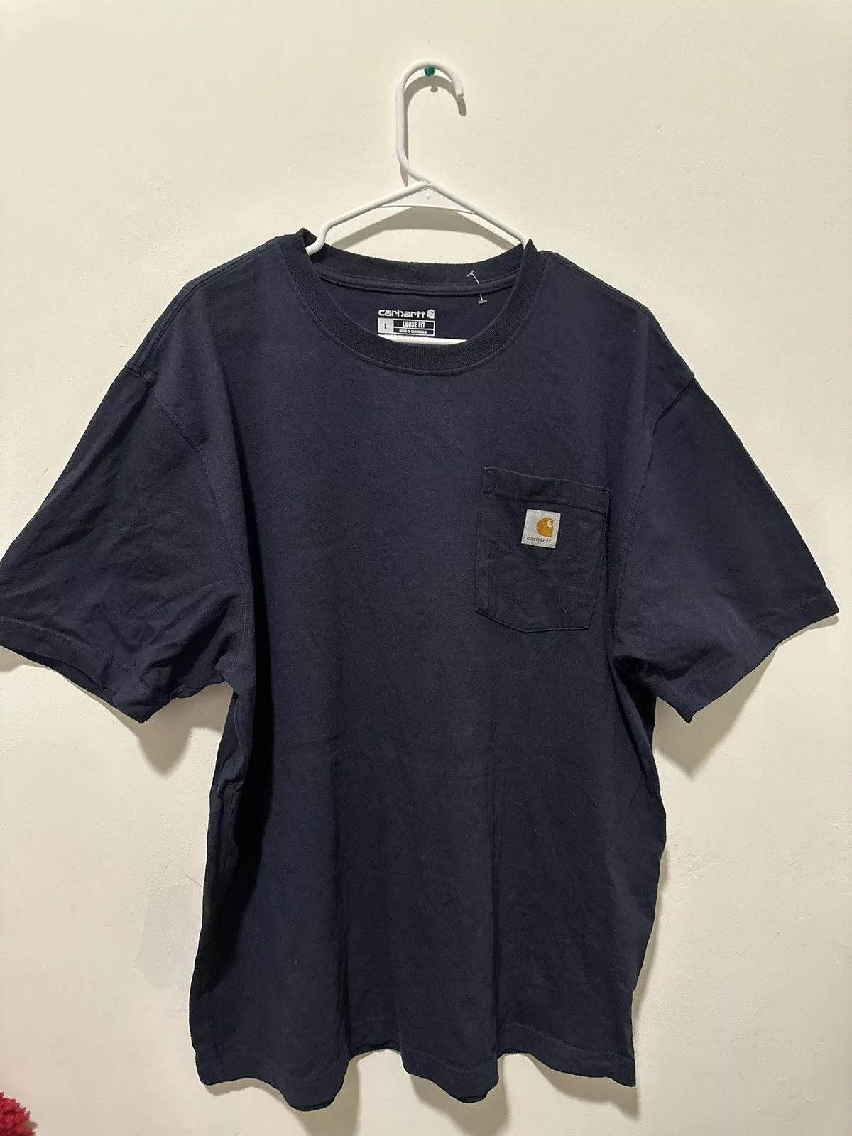 Carhartt Short Sleeve T Shirts Carhartt Navy Blue pocket tee