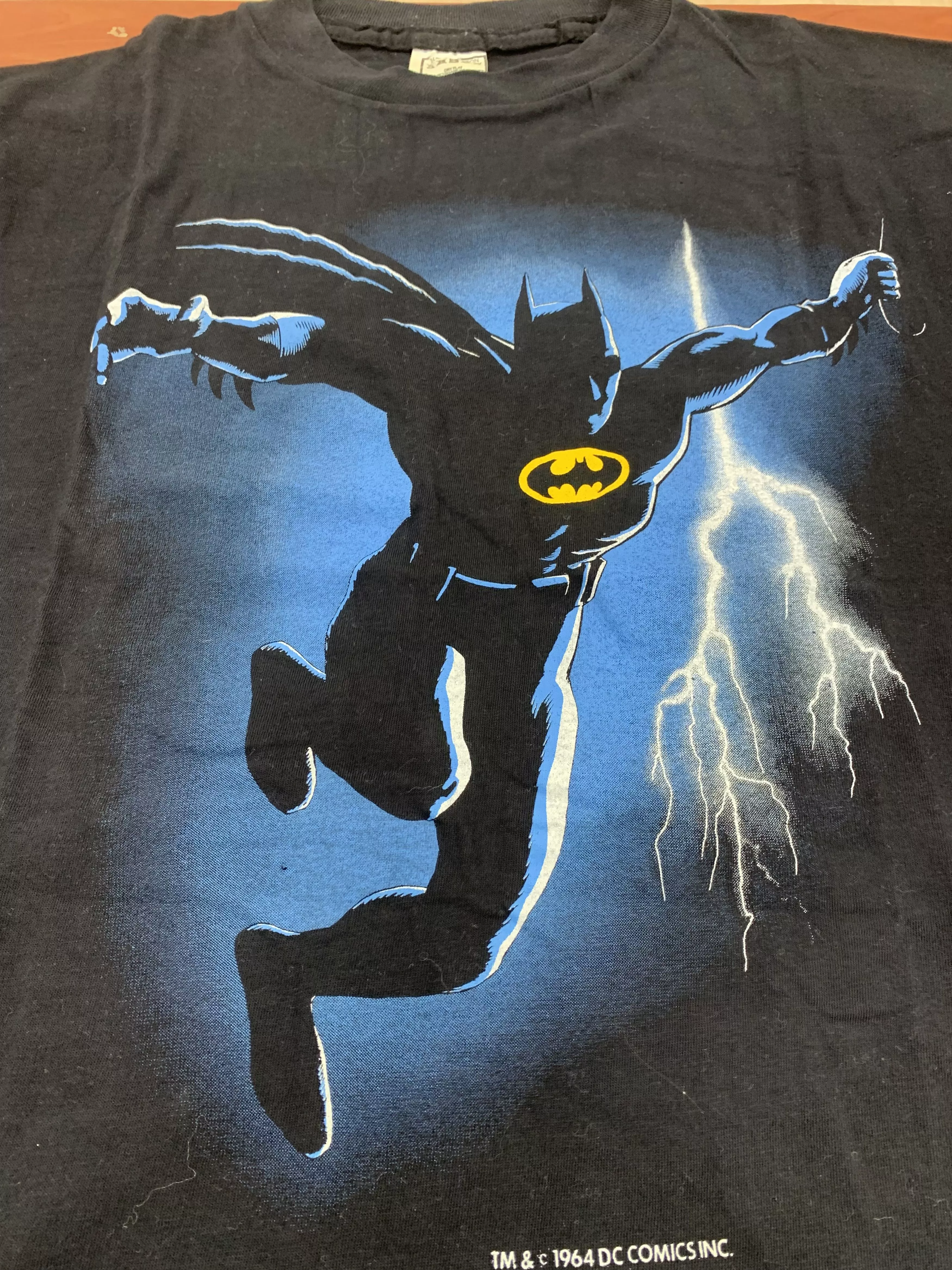 DC Comics Short Sleeve T Shirts DC Comics × Marvel Comics VTG BATMAN DC COMIC MARVELL SHIRT THE MASK MOVIE Black