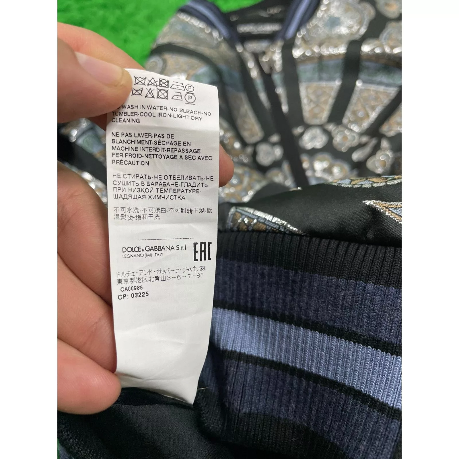 Dolce & Gabbana Light Jackets Dolce & Gabbana D&G Blazer Jacket Silver Blue 48 Used Multi