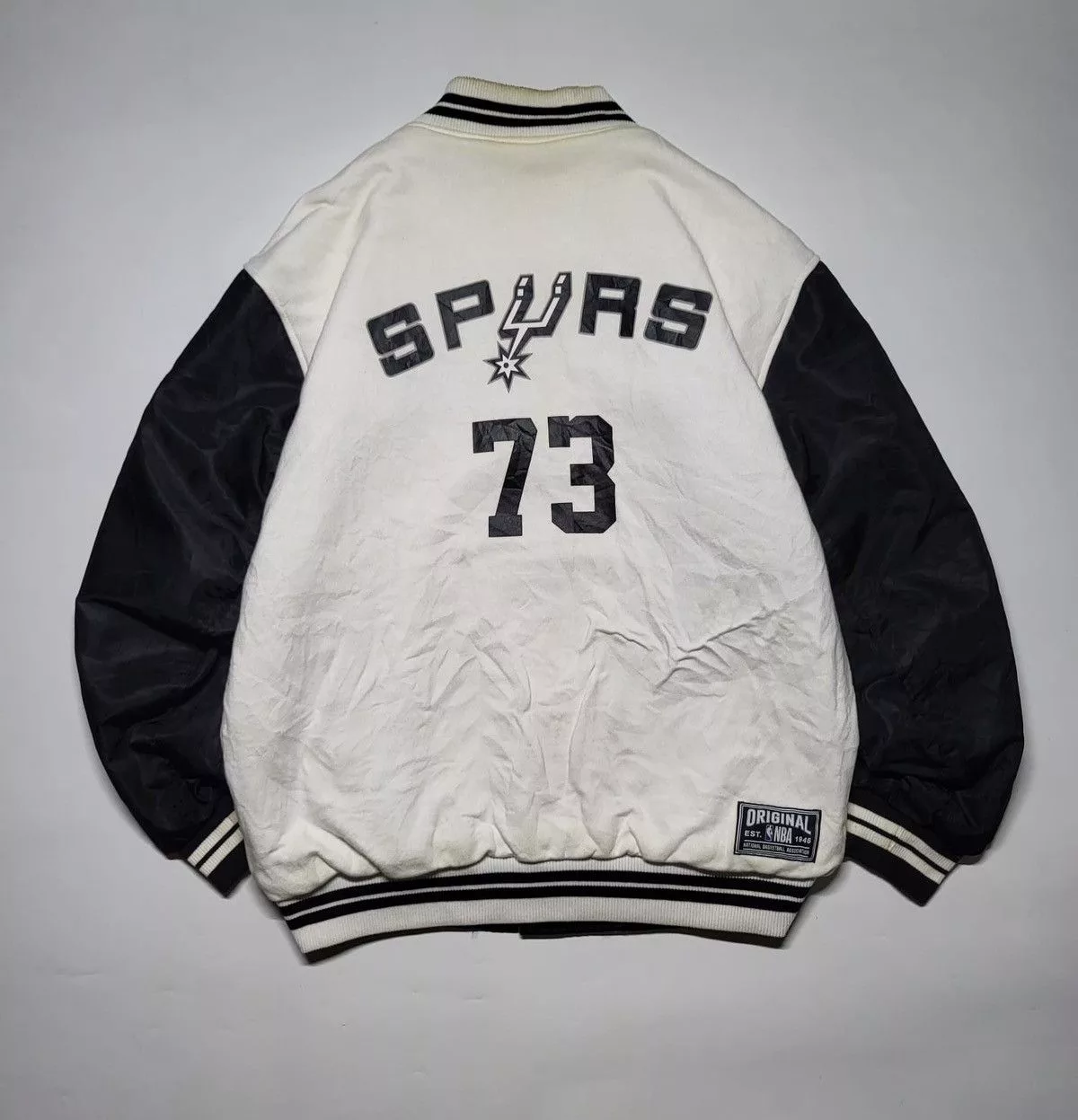 NBA Bombers NBA × Vintage Varsity boomber SPURS NBA Reversible Gray