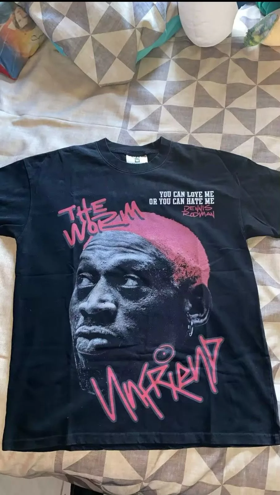 Vintage Short Sleeve T Shirts Dennis Rodman black vintage tee
