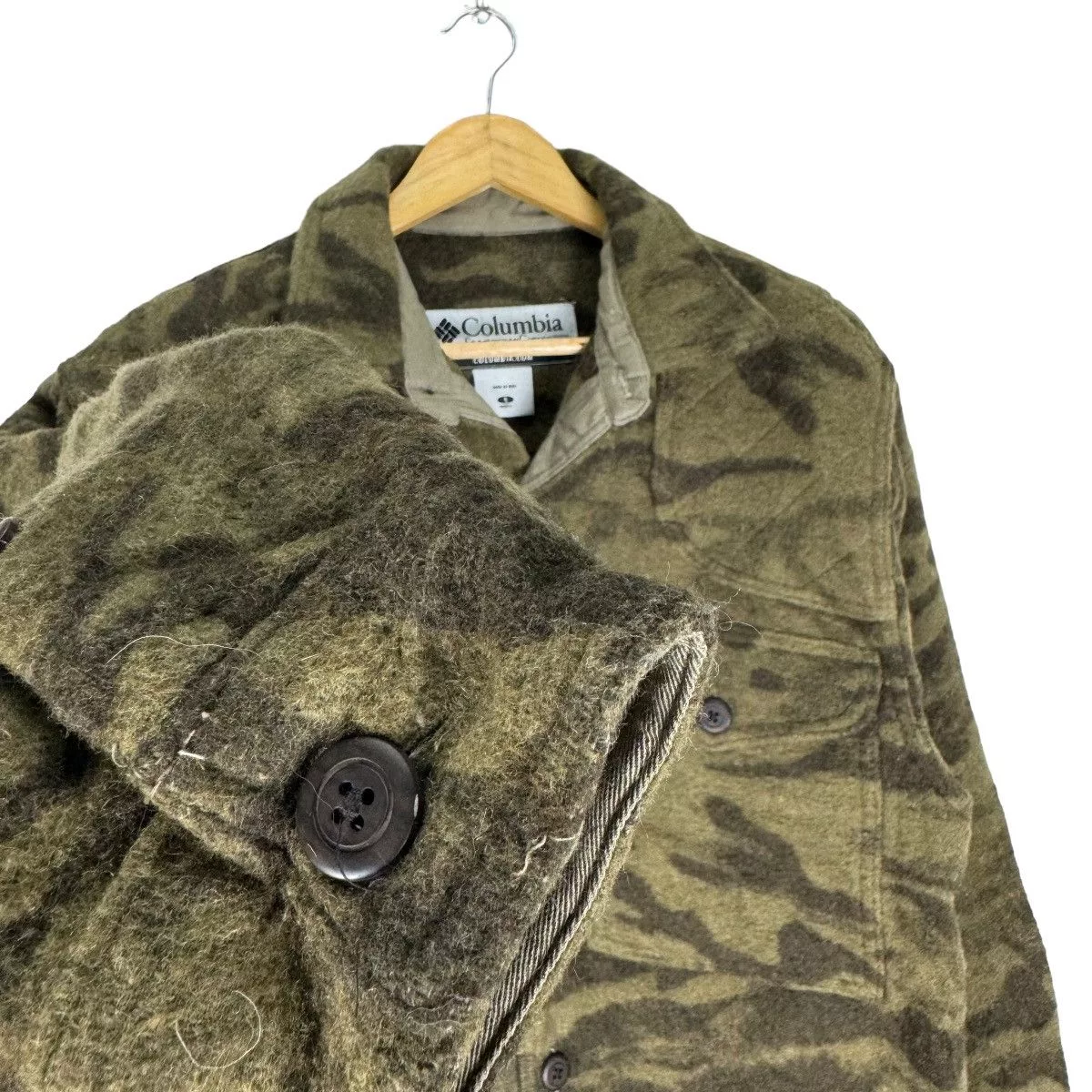 Columbia Light Jackets Columbia × Hunter ⚡️COLUMBIA CAMOUFLAGE HUNTING BUTTON JACKET Brown