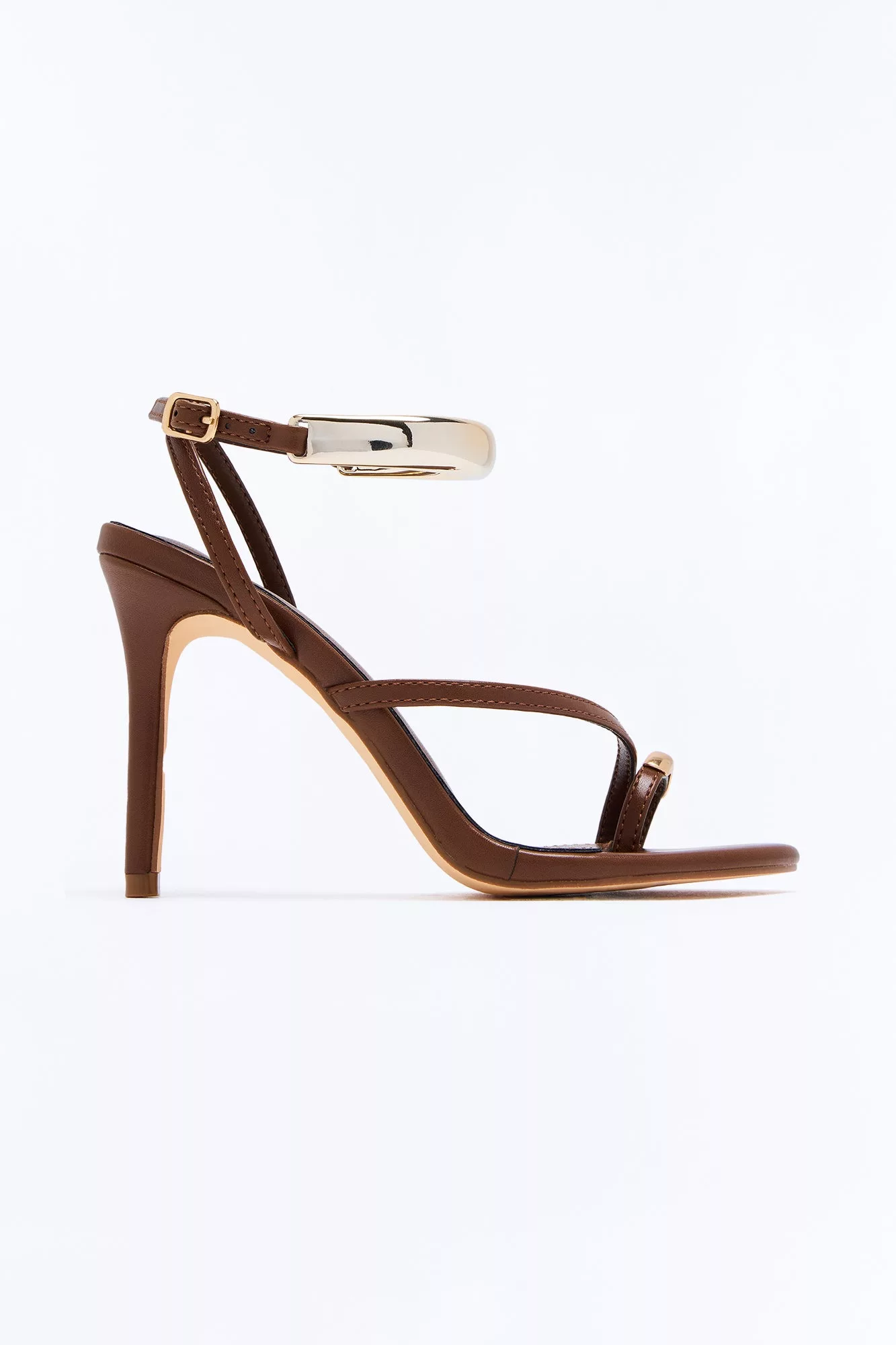 Harmonie Hardware Toe Ring Heels - Brown