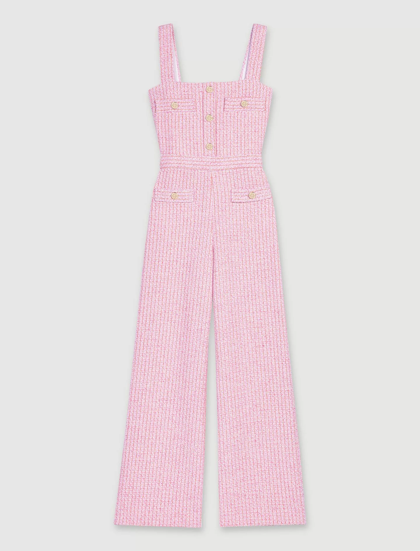 Maje Jumpsuits Maje Tweed pink orange jumpsuit Multi