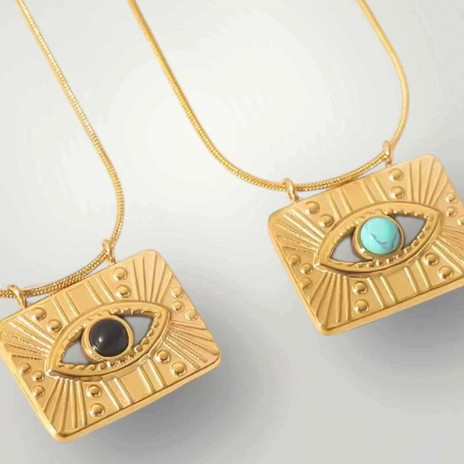 18K Gold Filled Evil Eye Pendant - Curated Home Decor