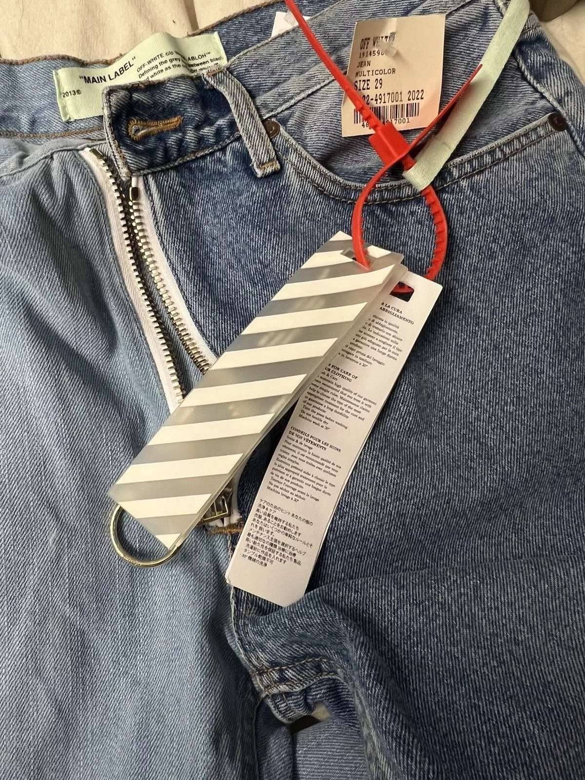 Off-White Jeans OFF-WHITE Two Tone Mod.Split Split Baggy 5 Pocket Jeans Blue
