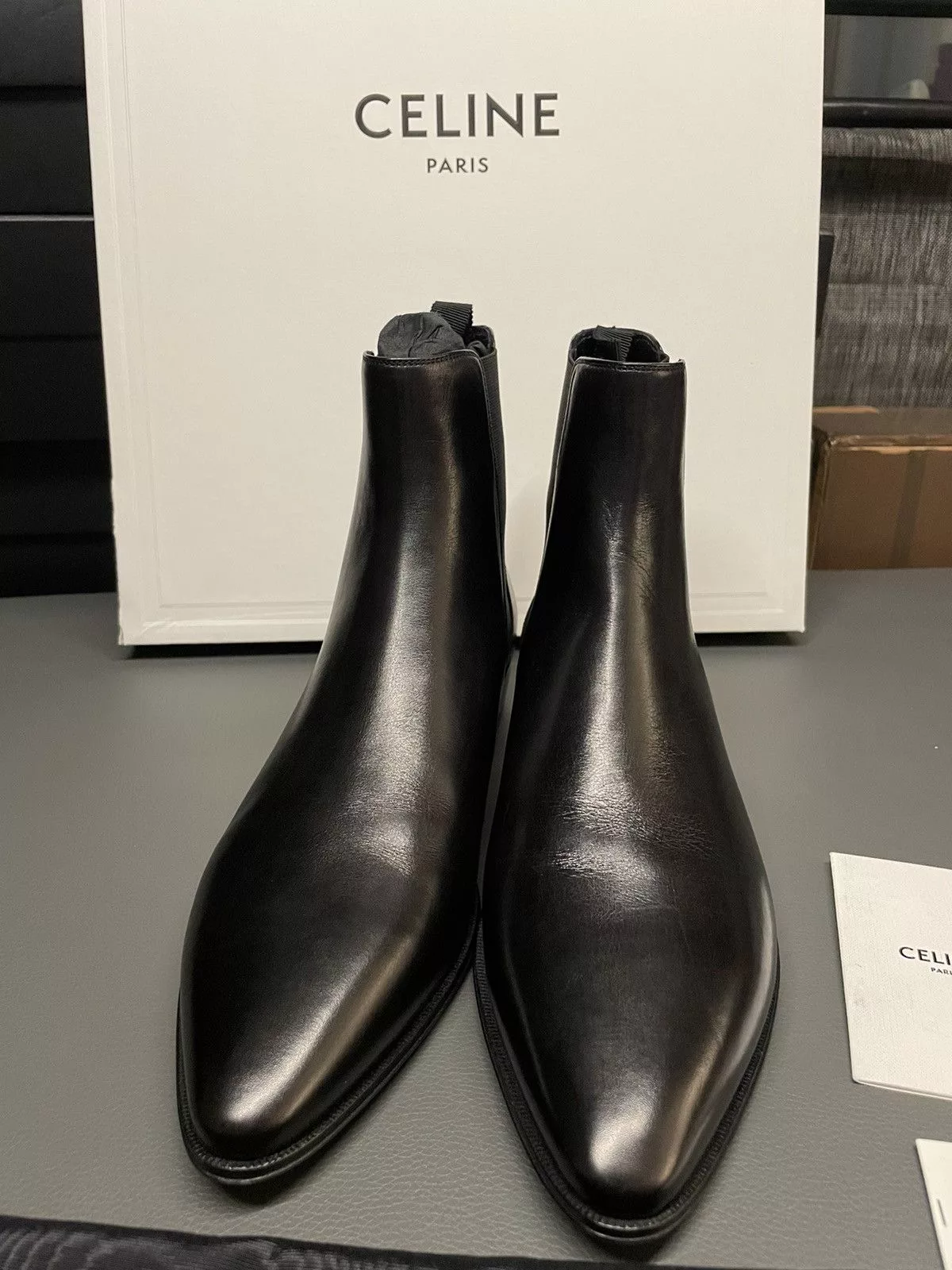 Celine Boots Celine × Hedi Slimane Super Runway Brand NEW Hedi Chelsea Boots Limited Edition Black