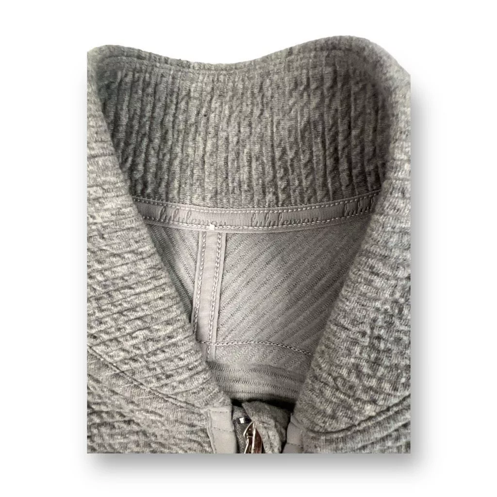 Lululemon Jackets Lululemon On Repeat Ribbed Bomber Full Zip Jacket Size 8 Gray