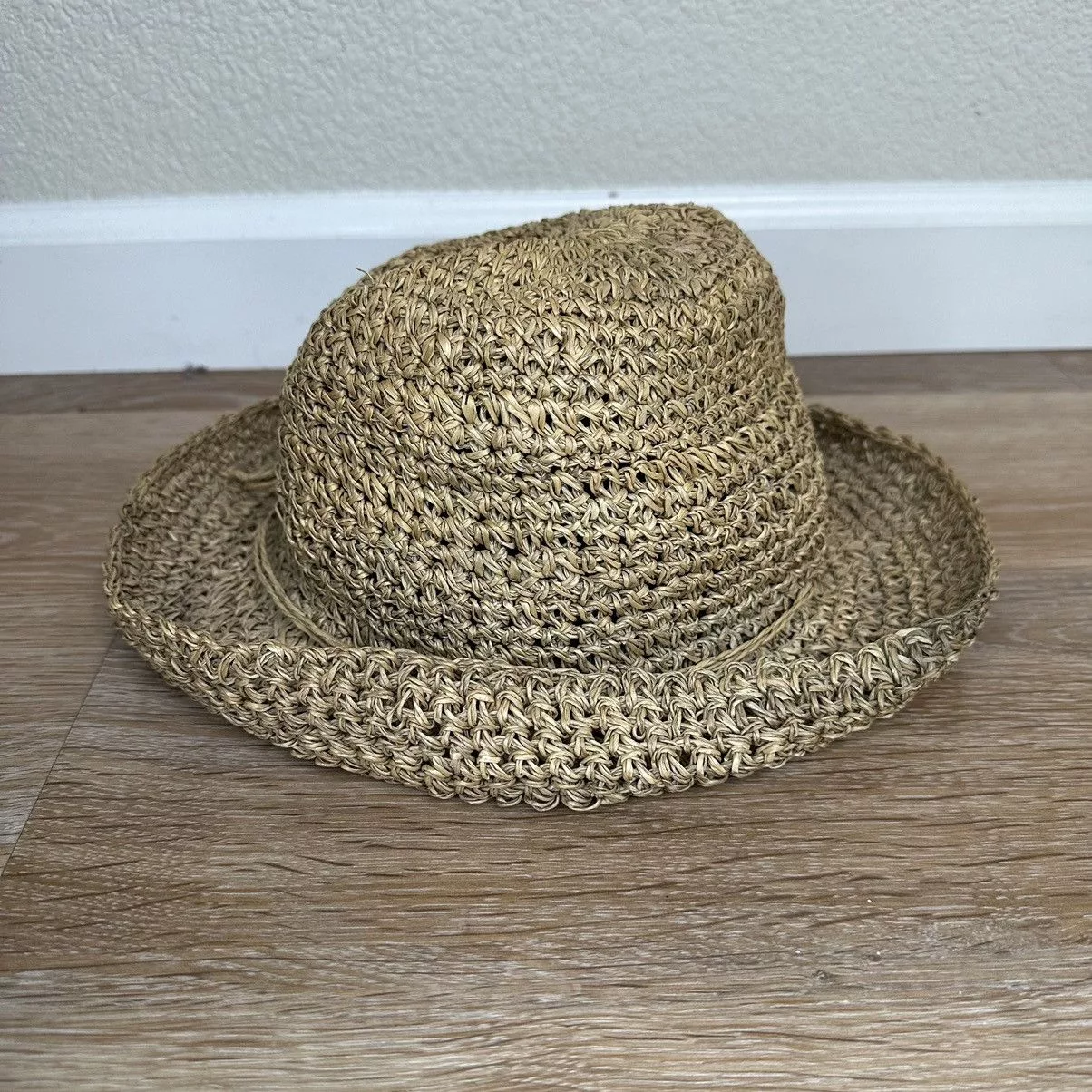 Other Hats Other Scala Gal Straw Packable Summer Hat Brown