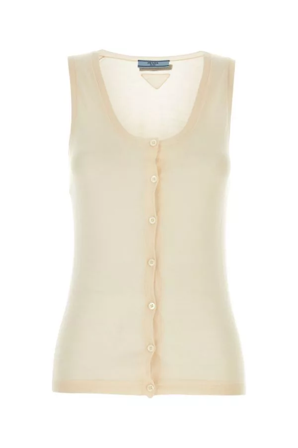 Prada Sweaters Prada Skin Pink Cashmere Blend Vest Multi