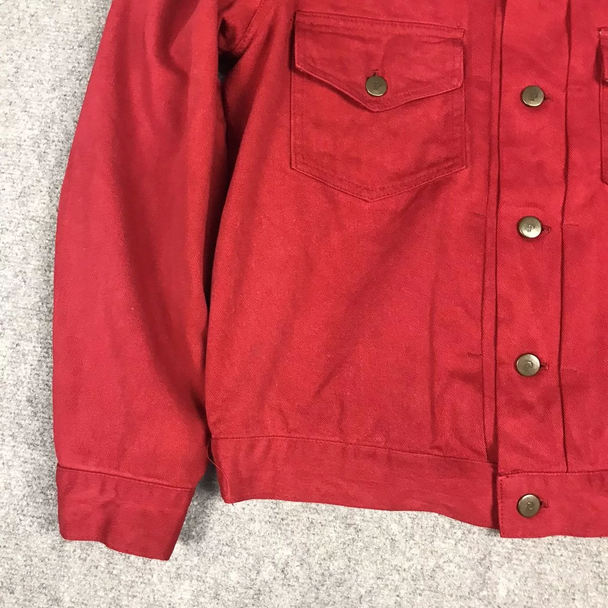 Japanese Brand Denim Jackets Japanese Brand × Pink House PINK HOUSE TYPE 2 STYLE DOUBLE POCKET JACKET Red