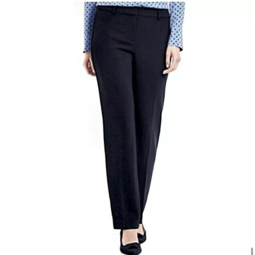 Talbots Pants Talbots Heritage Wool Black Straight Leg Pants Size 10