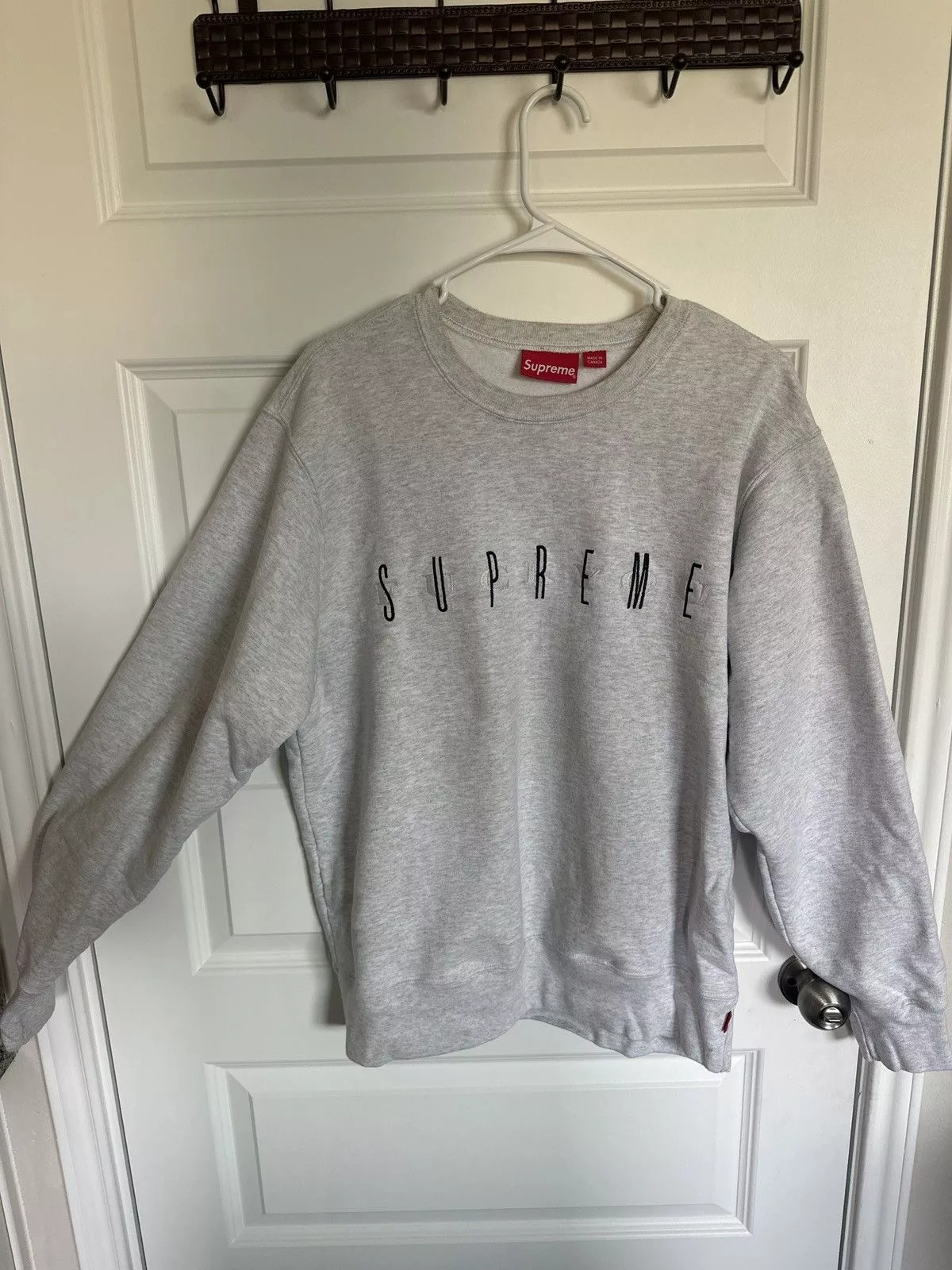 Supreme Sweaters Knitwear FW19 Supreme “Fuck You” Crewneck Gray