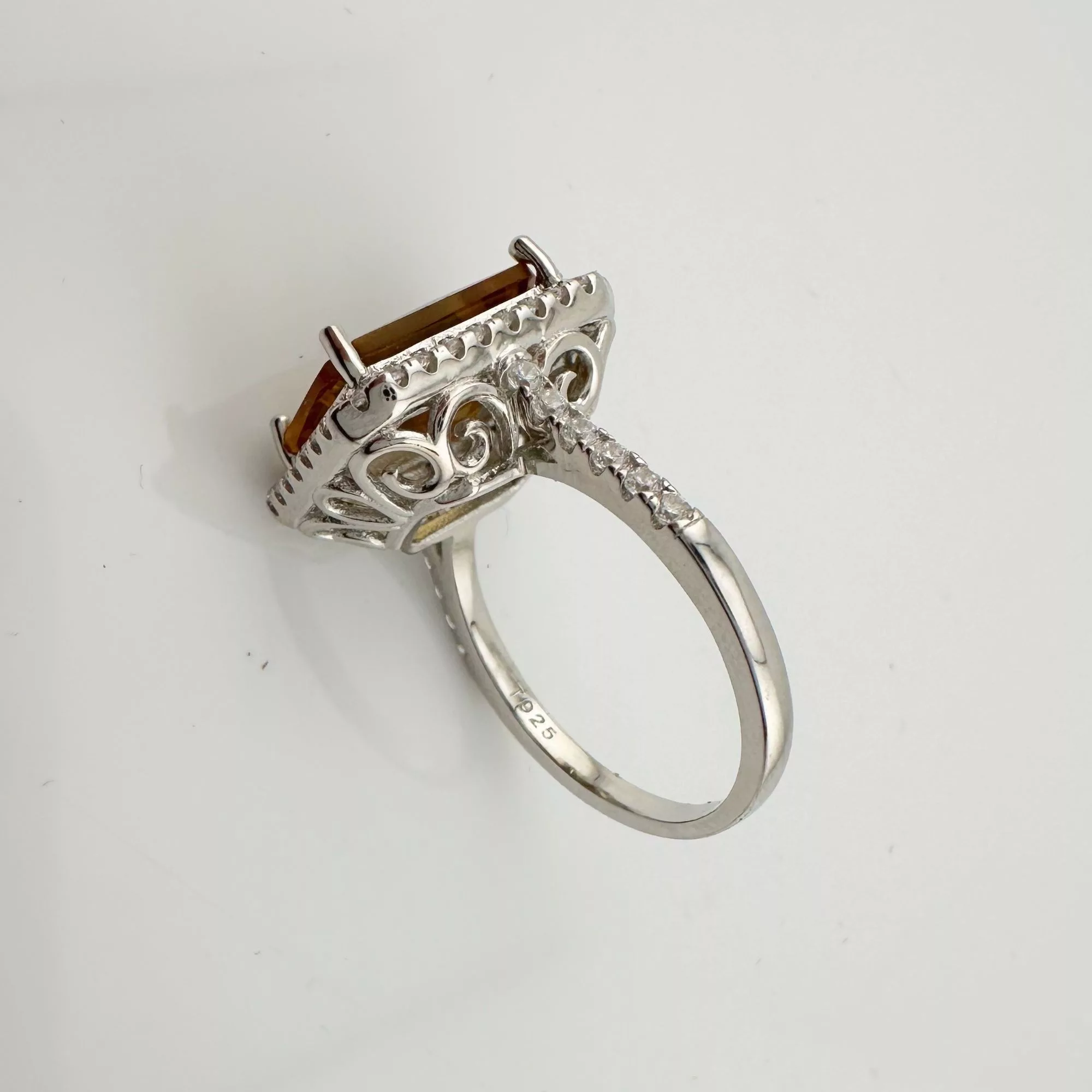 Other Rings Other Elegant Emerald Cut Lab Created Sultanite Ring - Beautiful Silver