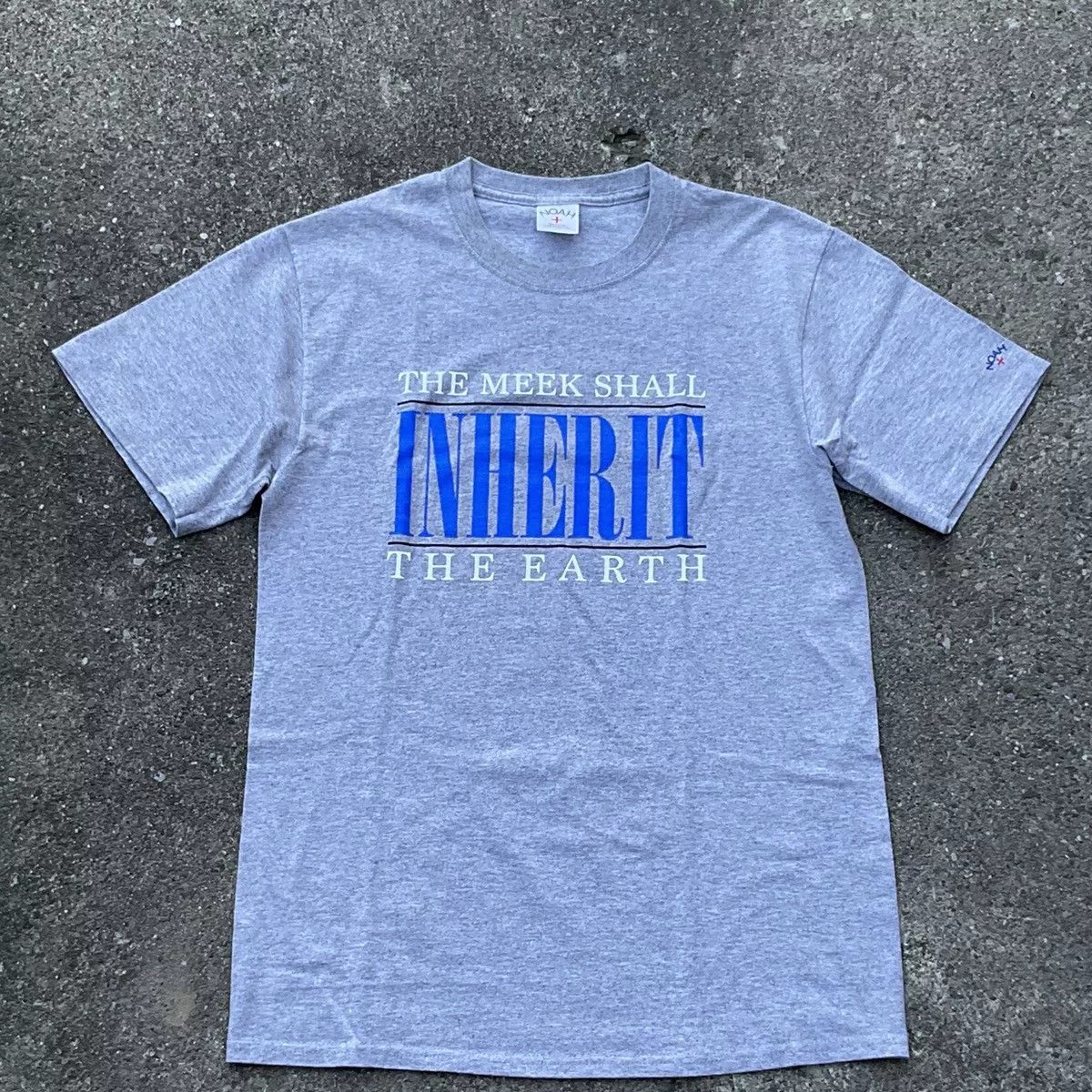 Noah Short Sleeve T Shirts NOAH NY Meek Tee Archival shirt Gray Streetwear