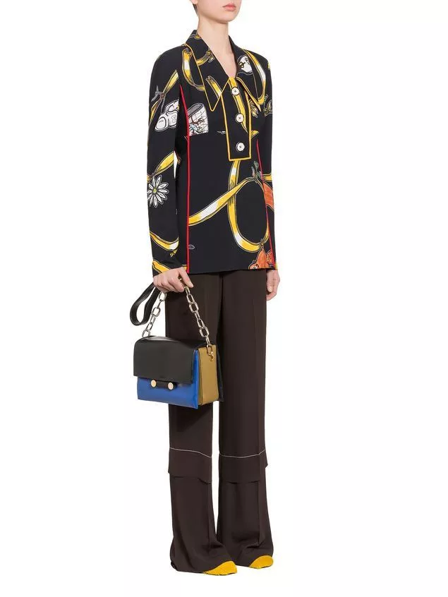 Marni Button Ups Marni viscose shirt X Frank Navin Cracker Jacks print Black