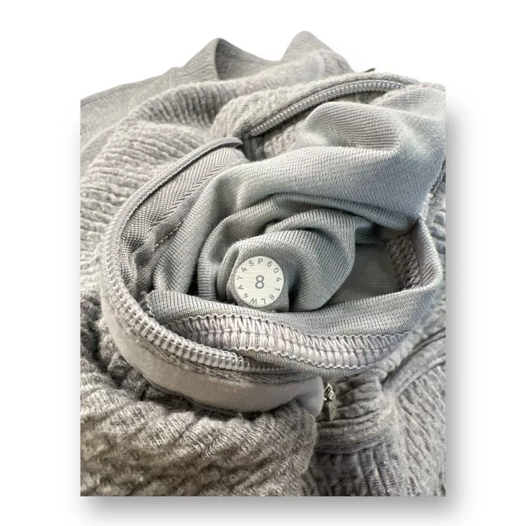 Lululemon Jackets Lululemon On Repeat Ribbed Bomber Full Zip Jacket Size 8 Gray