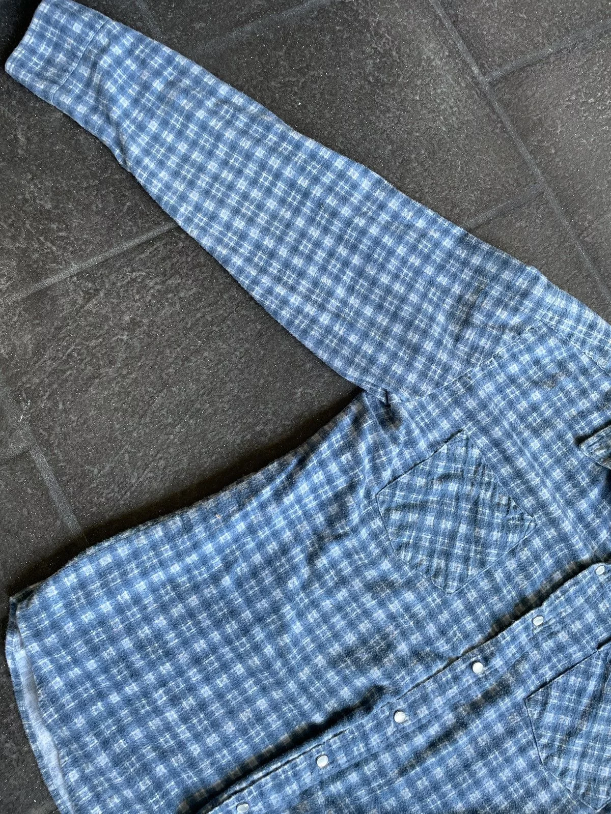 Haband Shirts Button Ups Vintage Haband Blue Flannel