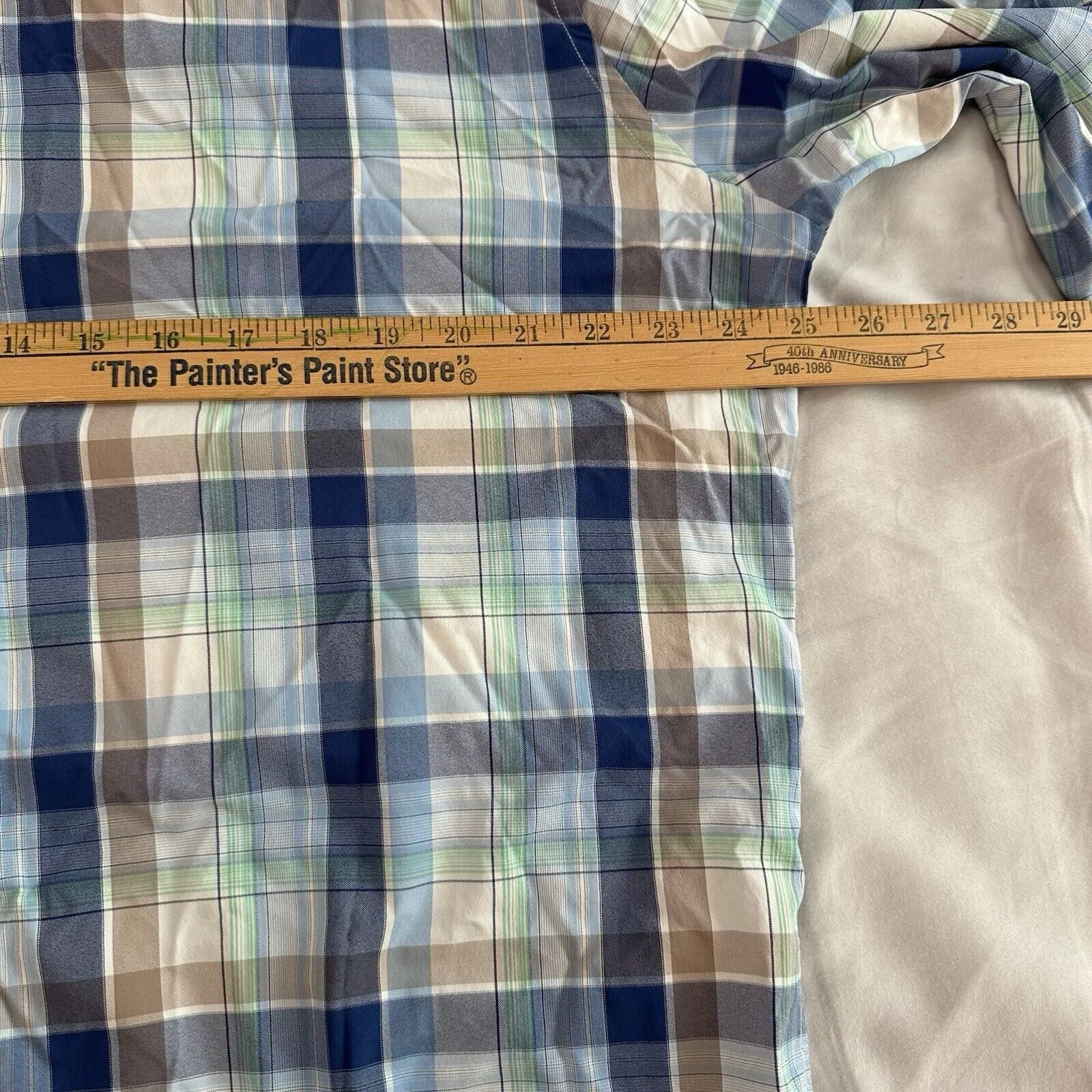 Peter Millar Shirts Button Ups Peter Millar Shirt L Crown Sport Plaid Button Long Sleeve Blue