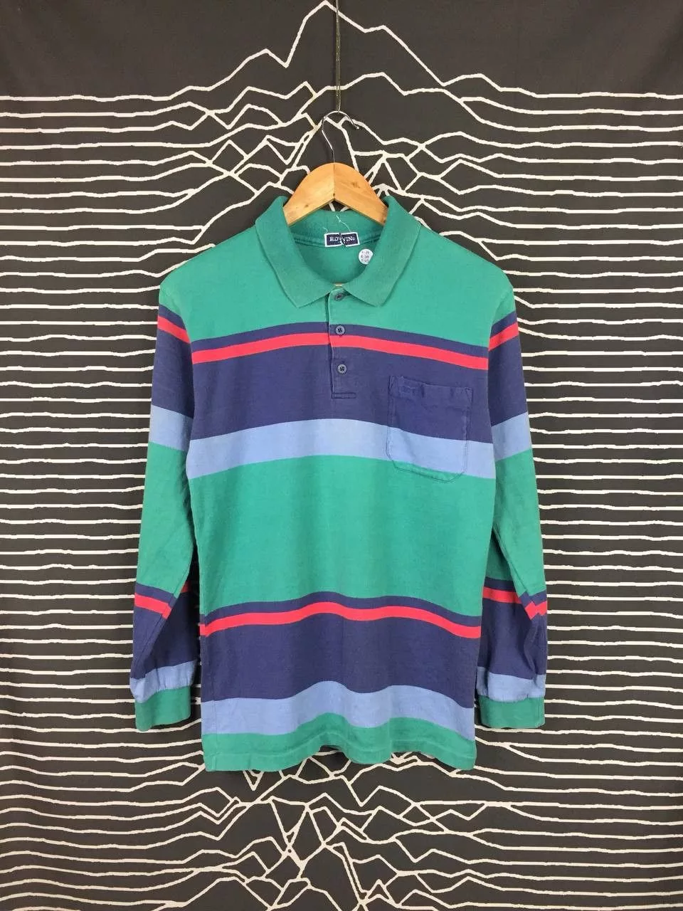 Edwin Polos Edwin × Japanese Brand × Vintage Vtg 90s Edwin Colour Block Longsleeve Polo Rugby Tee Multi