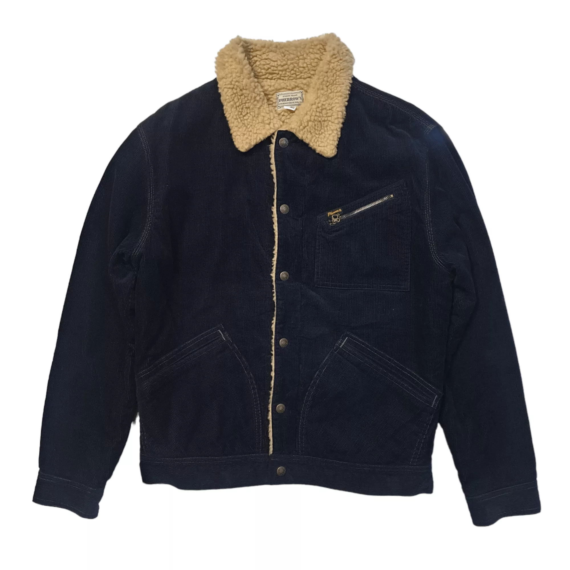 Pherrow's Denim Jackets Pherrow's Pherrows Corduroy Jacket Blue