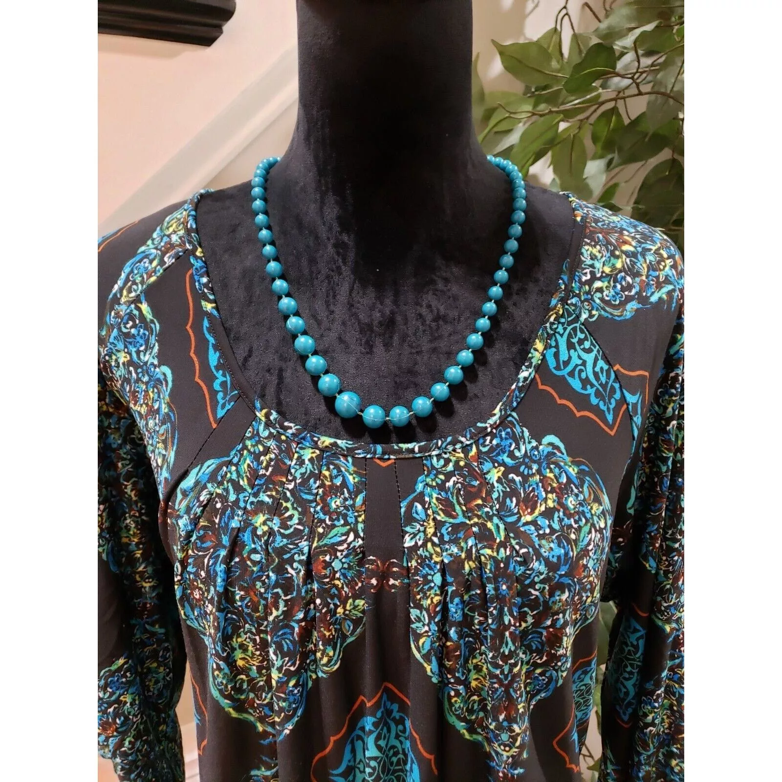 Other Blouses Other Kim Rogers Polyester Round Neck Long Sleeve Top Blouse Large Multi