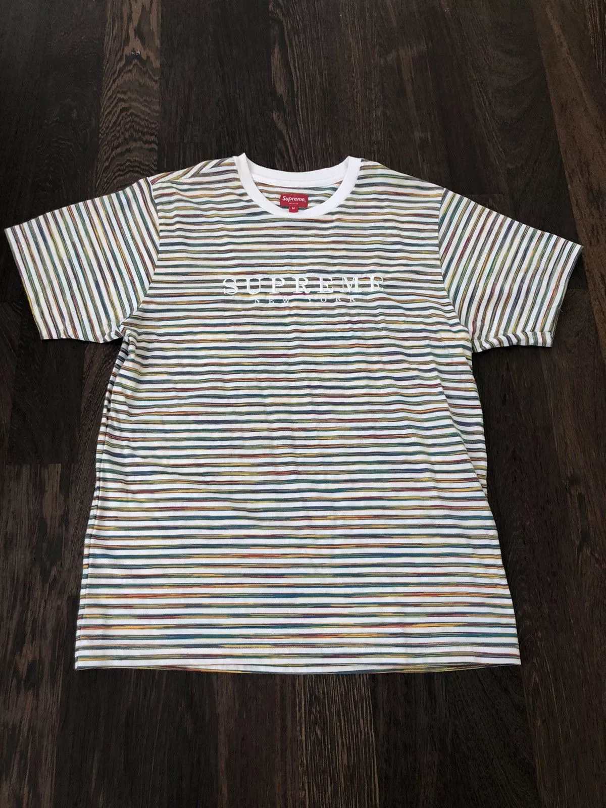 Supreme Short Sleeve T Shirts Supreme Static Stripe Tee White