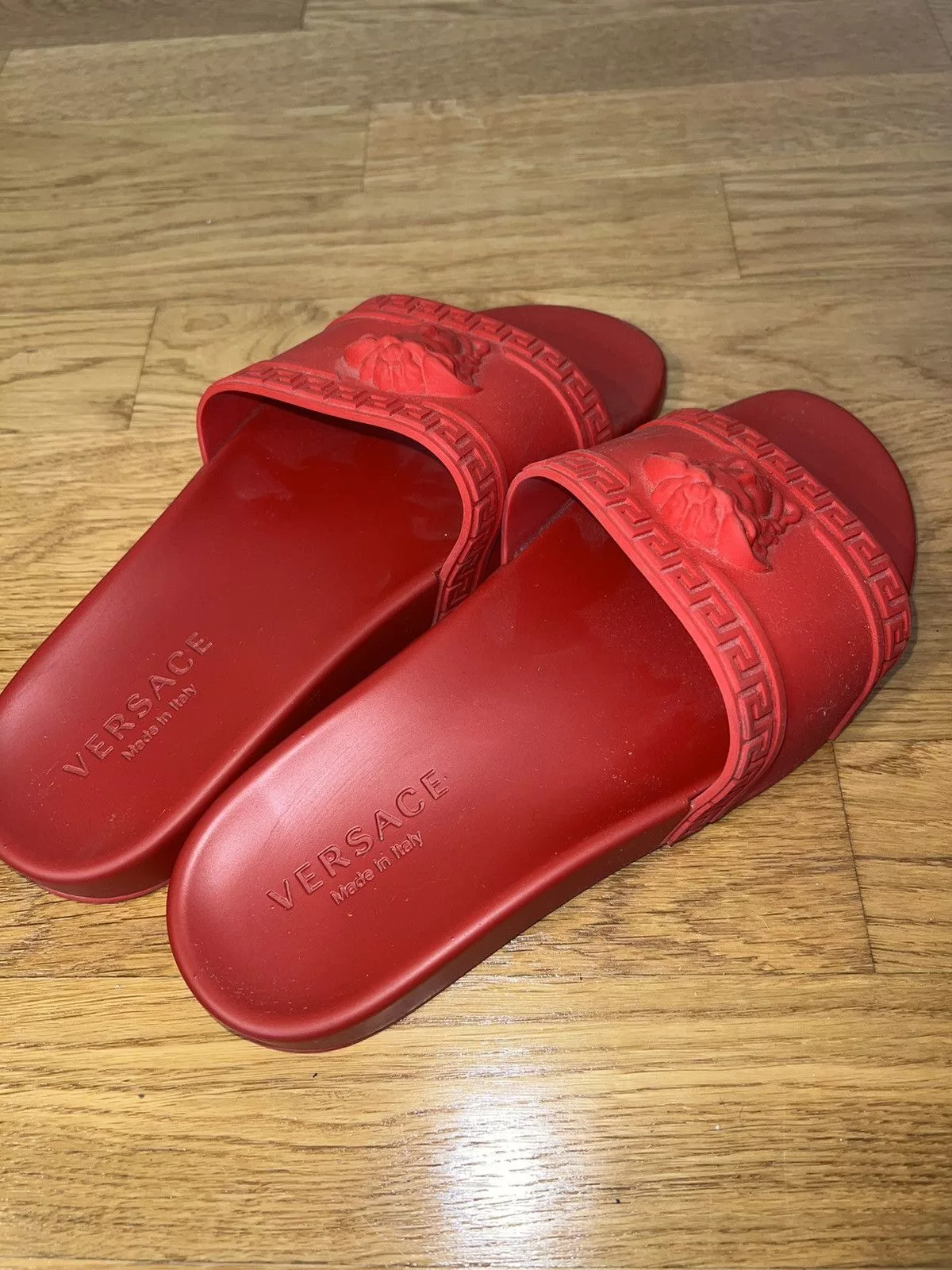 Versace Slip Ons Red