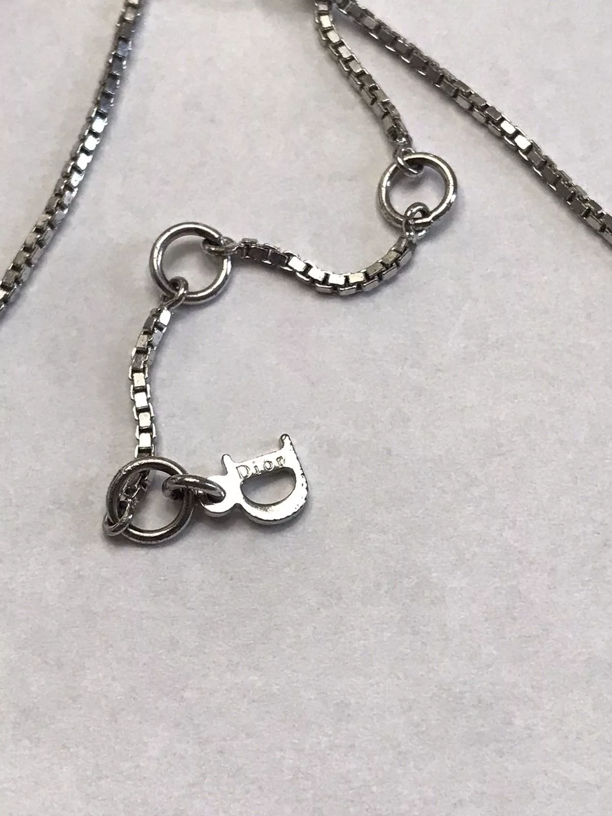 Dior Necklaces Dior Logo Necklace Silver