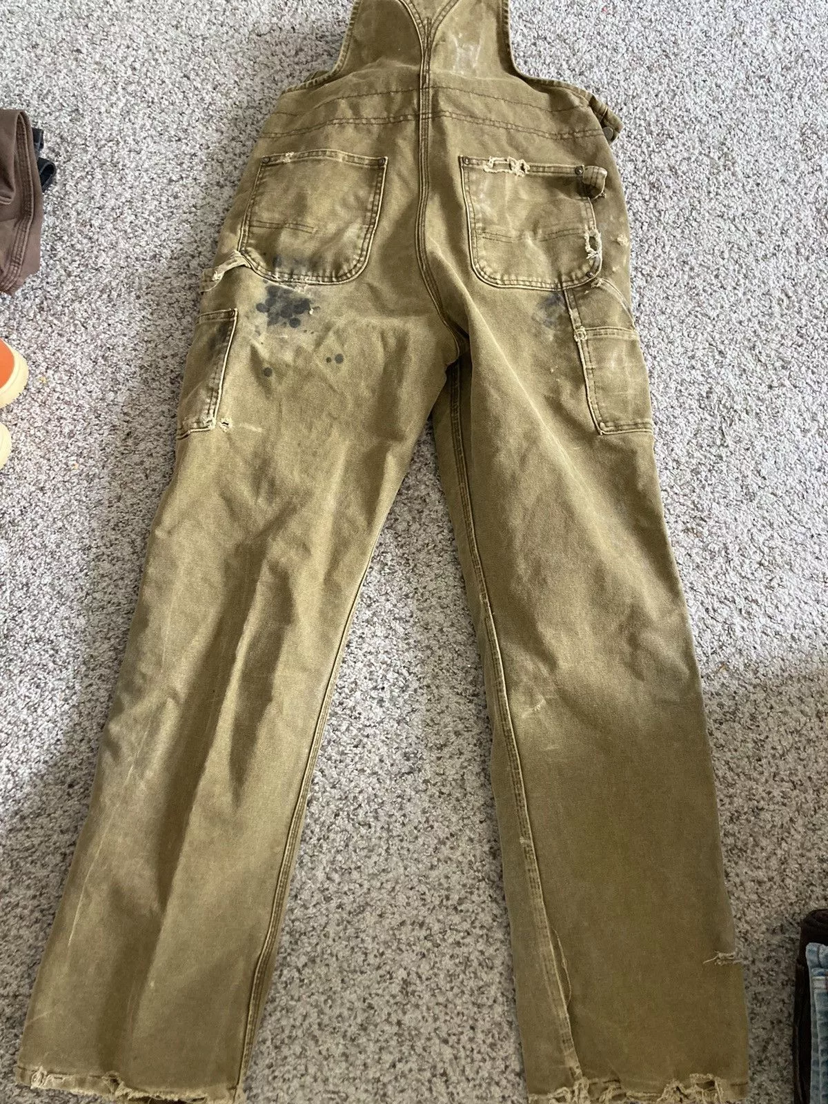 Carhartt Overalls Jumpsuits Carhartt × Vintage Thrashed Carhartt Overall Double Knee Brown
