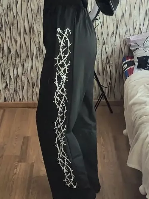 Jean Casual Pants Jean Oversize Wide Pant Black Avant-Garde