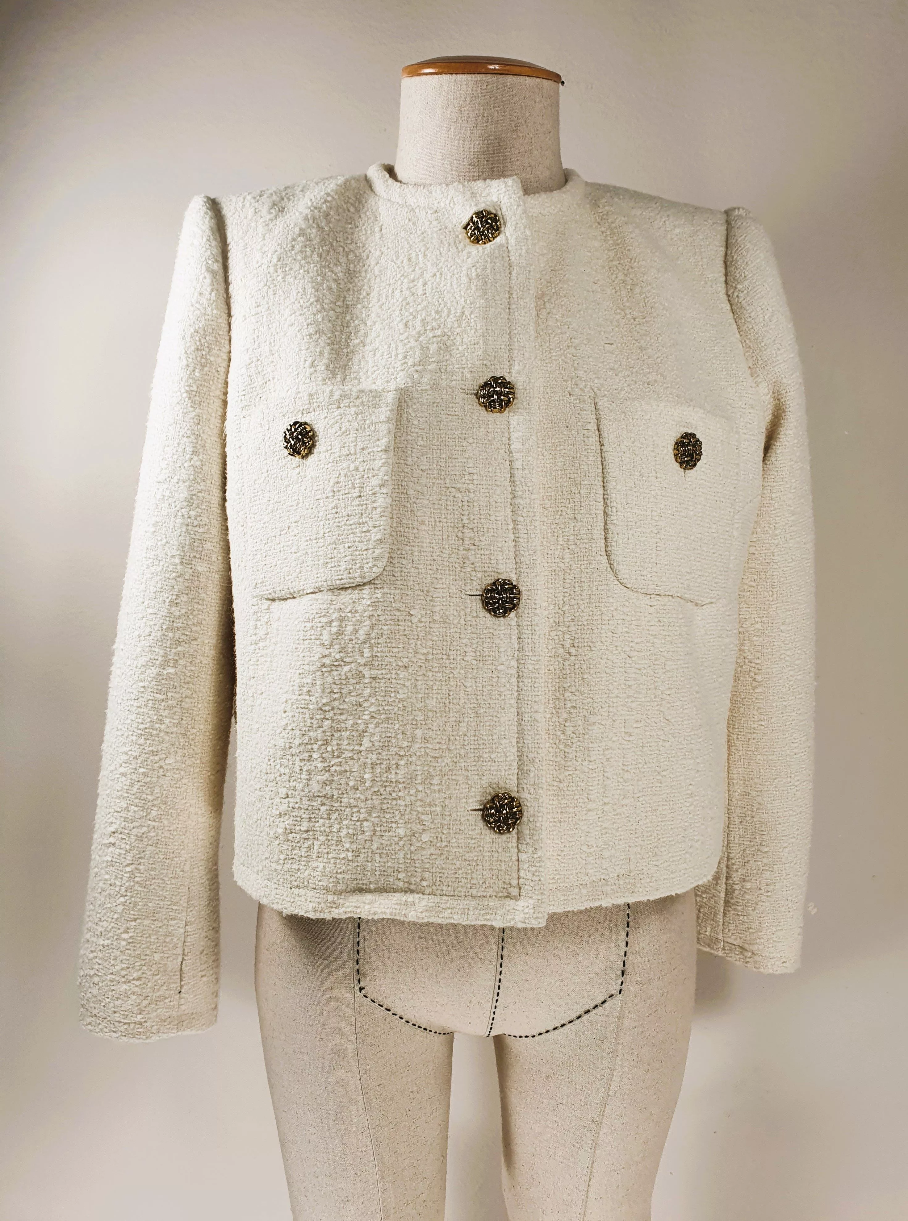 ba&sh Jackets ba&sh Tweed Ecru Jacket Beige