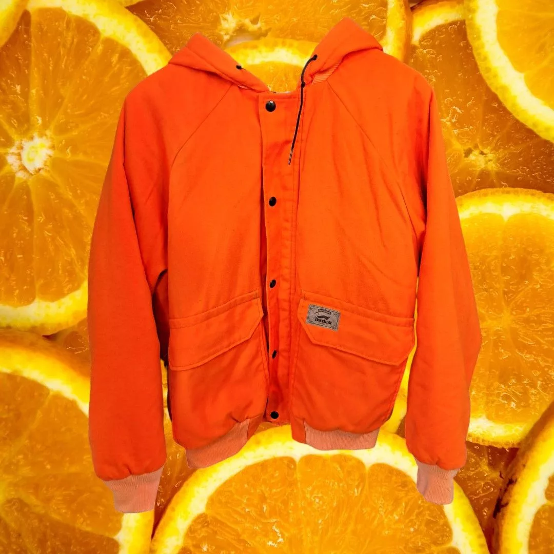 Other Heavy Coats Other Vintage Duxbak Orange Insulated Zip Button Hunting Jacket